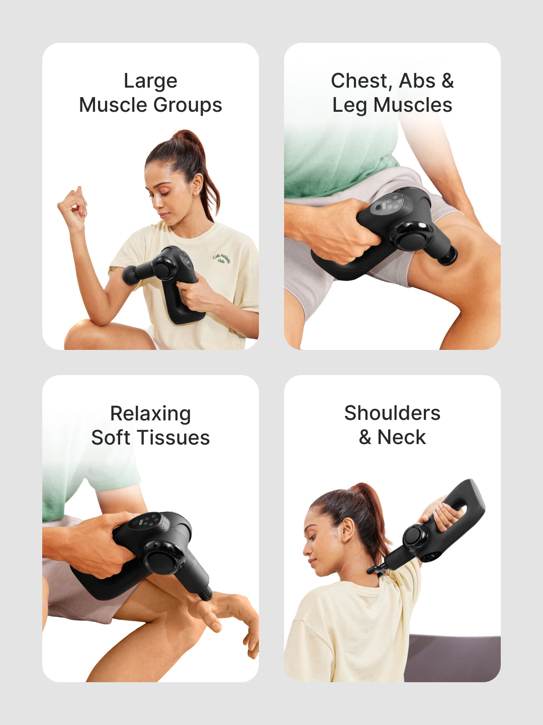 Cult Nitro, Full Body Professional Gun Massager, BLDC Motor, Rotatable Arm, QuietMotion Tech, 4 Interchangeable heads, 5 Speed levels, Silicone head, premium bag.