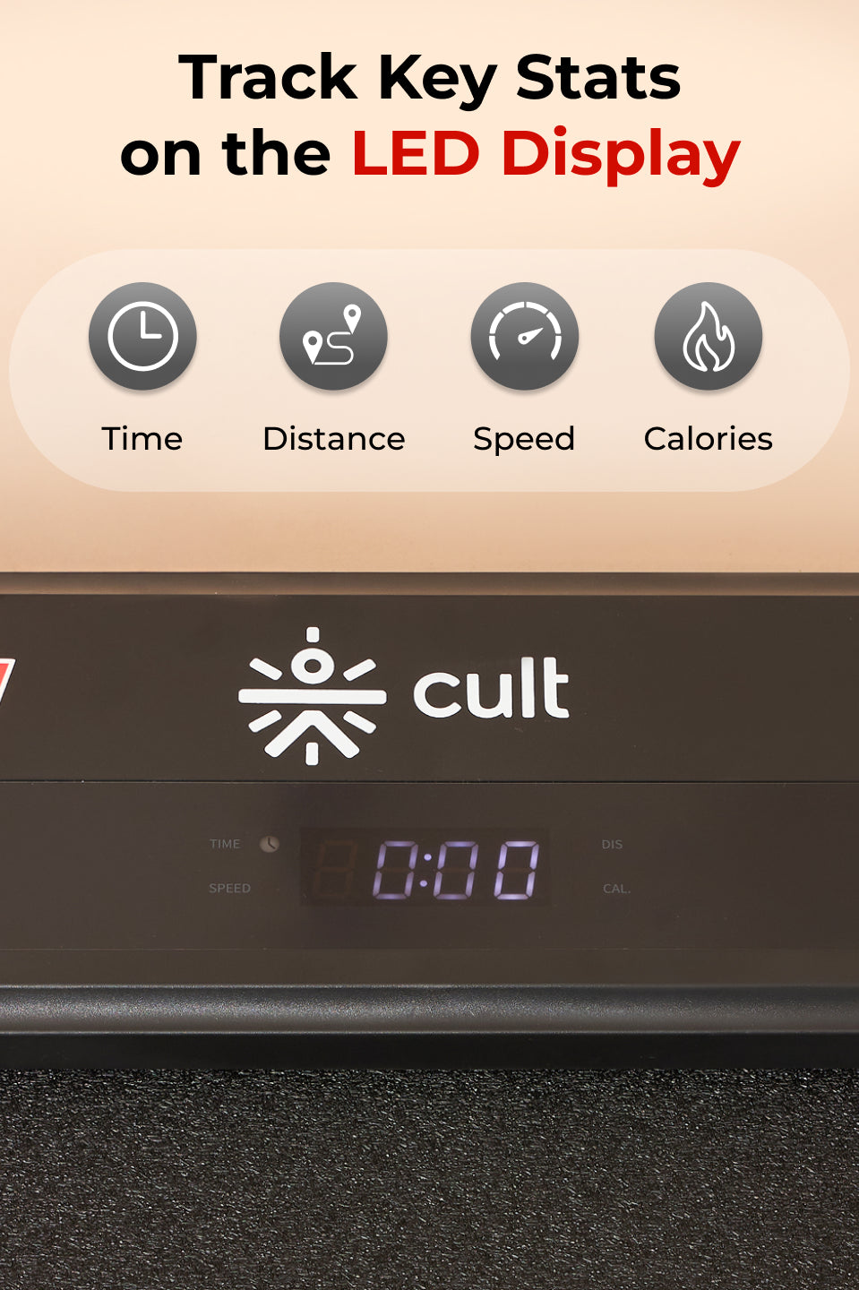 Cult Walking pad Pro 2HP Peak | Max Speed-10kmph | Max Weight-110kg | Walking Pad for Home Use (with 6 months extended warranty)