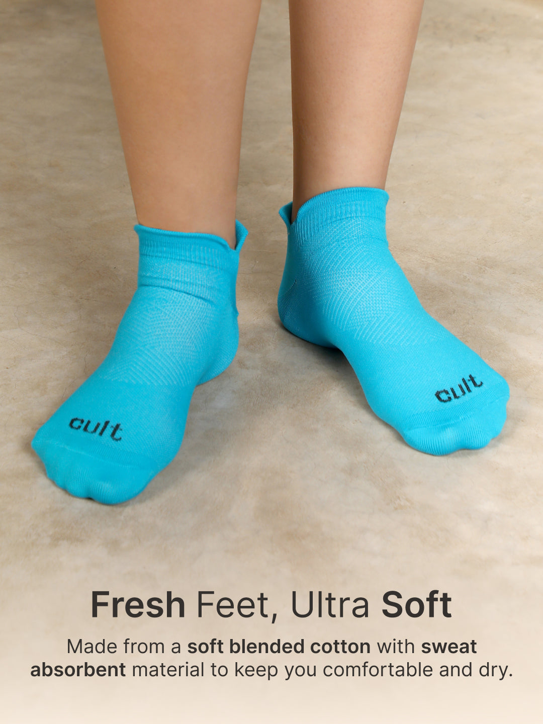 Sports Low Ankle Length Pack of 3 Blue,Black & Red Solid Women's Socks