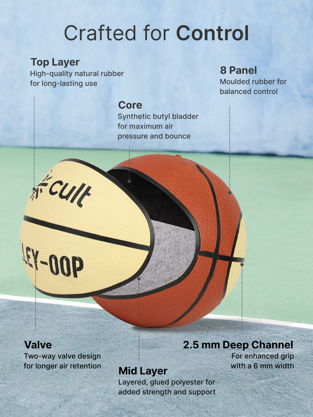 cult Basketball Alley-OOP Brown Cream Size 7