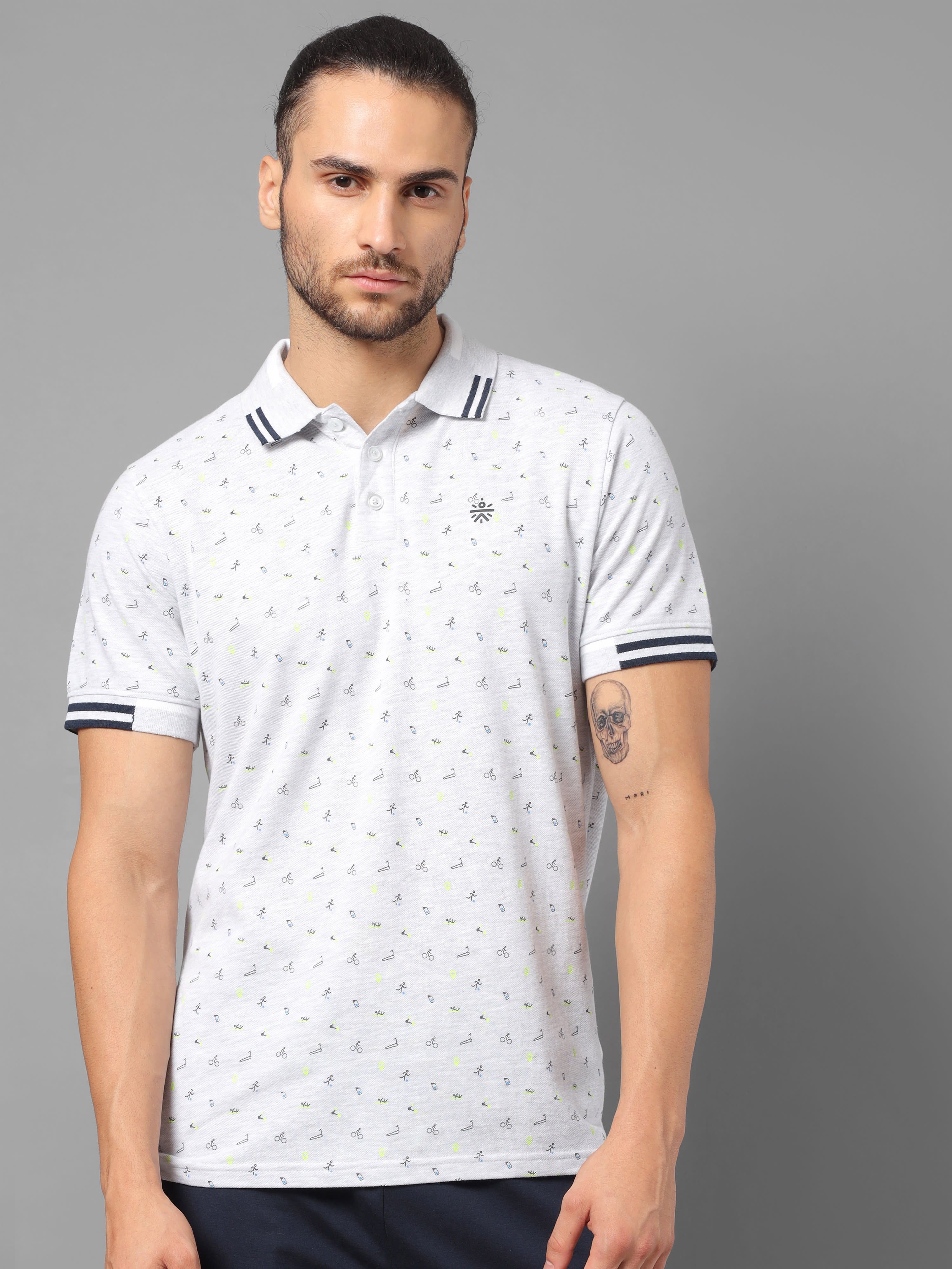 Conversational Print Polo T-shirt