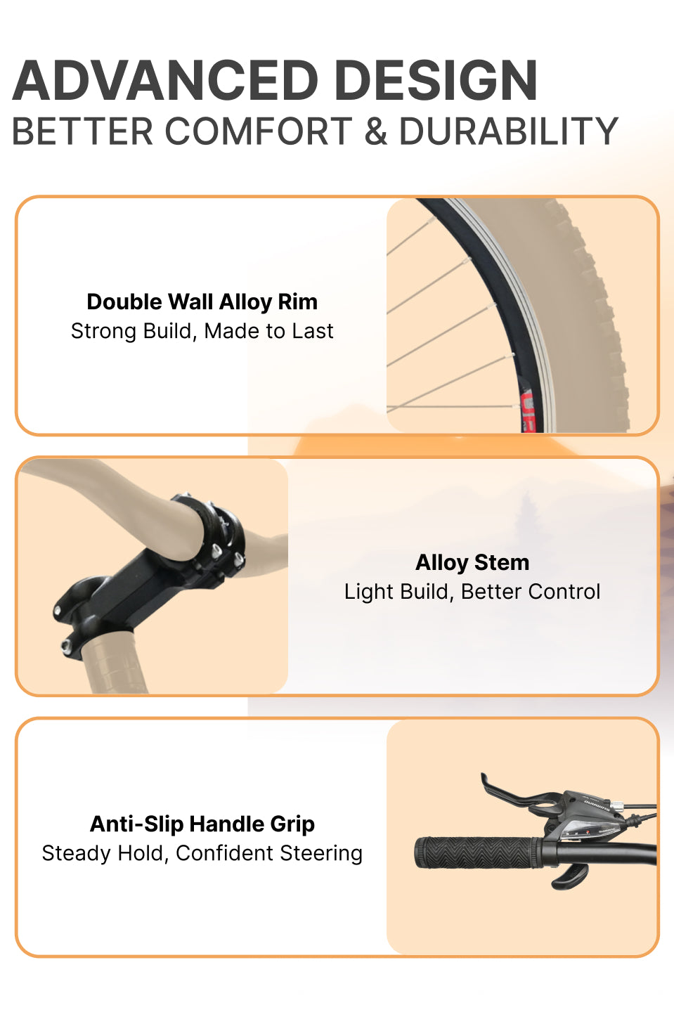 Bolt Ultra Mountain Bike Steel 21 Speed Cycle 27.5 inch Tyre, White With Front Suspension, Double Wall Rim and Dual Disc Brakes, Ideal For 5.2 ft to 6 ft