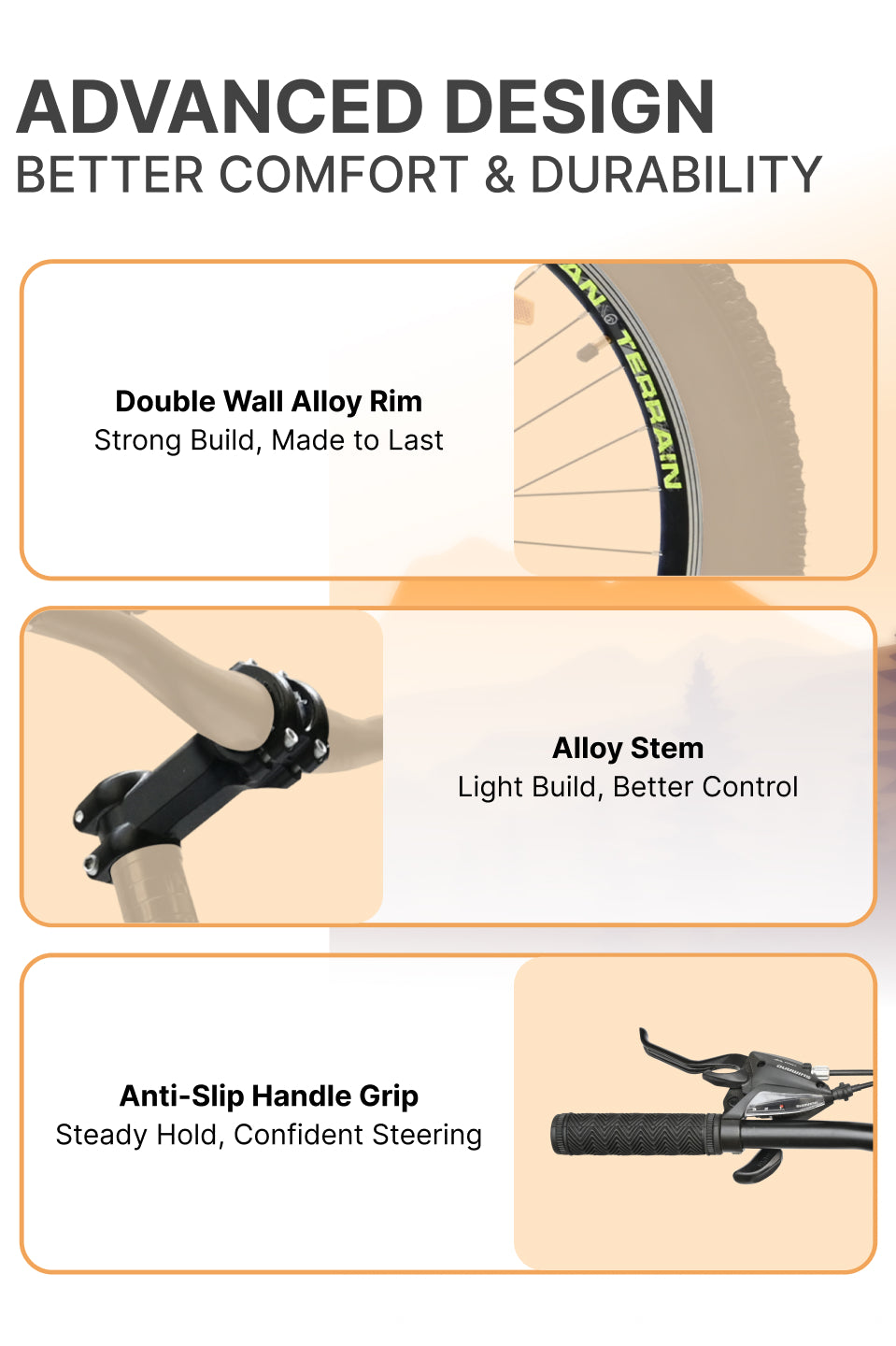 Bolt Ultra Mountain Bike Steel 21 Speed Cycle 27.5 inch Tyre, Grey With Front Suspension, Double Wall Rim and Dual Disc Brakes, Ideal For 5.2 ft to 6 ft