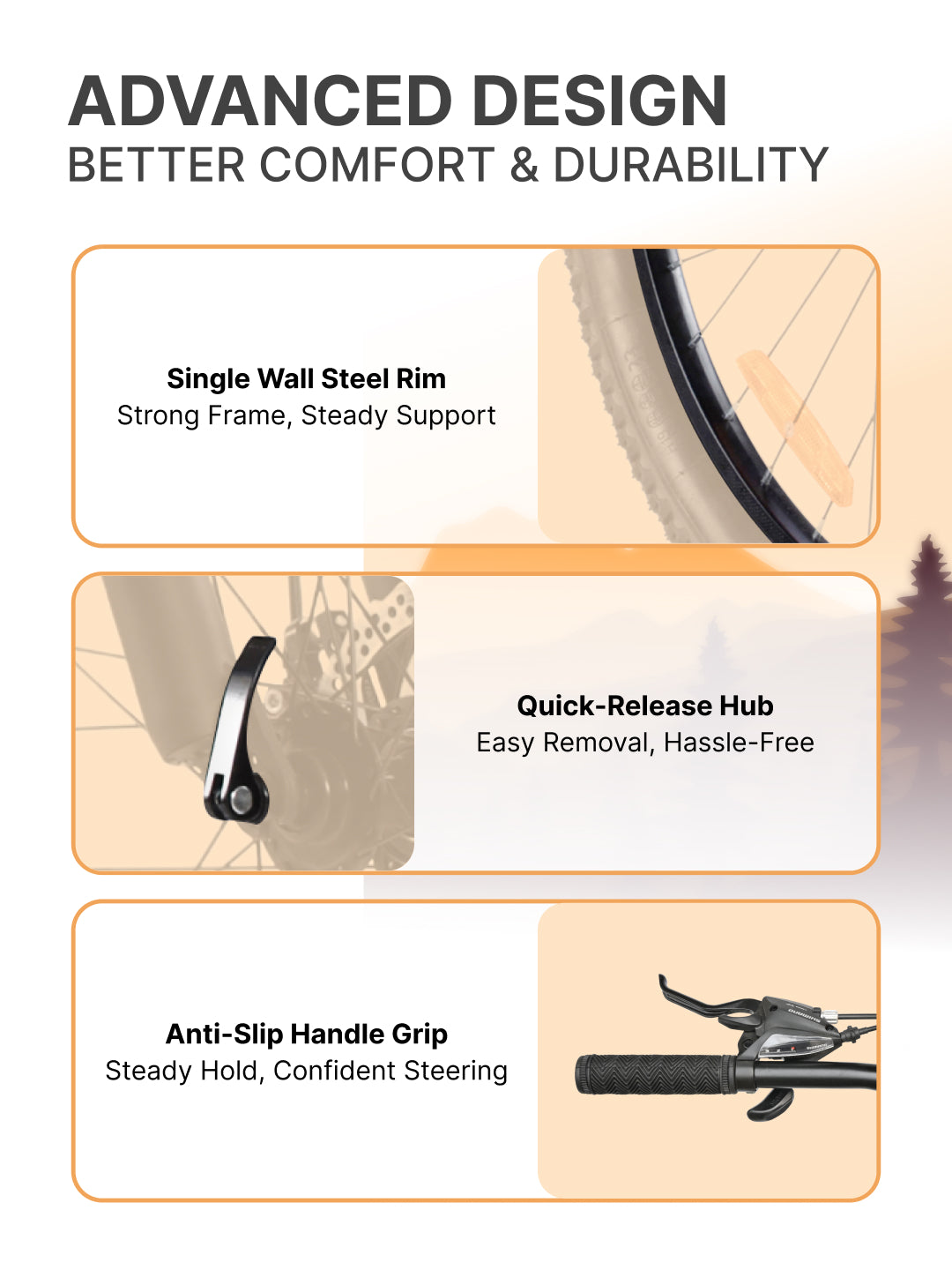 UT1000S26 Mountain Bike Steel 21 Speed Cycle Shimano Gear 26 inch, Grey With Front Suspension, Single Wall Rim and Dual Disc Brakes Ideal For 5 ft to 5.7 ft