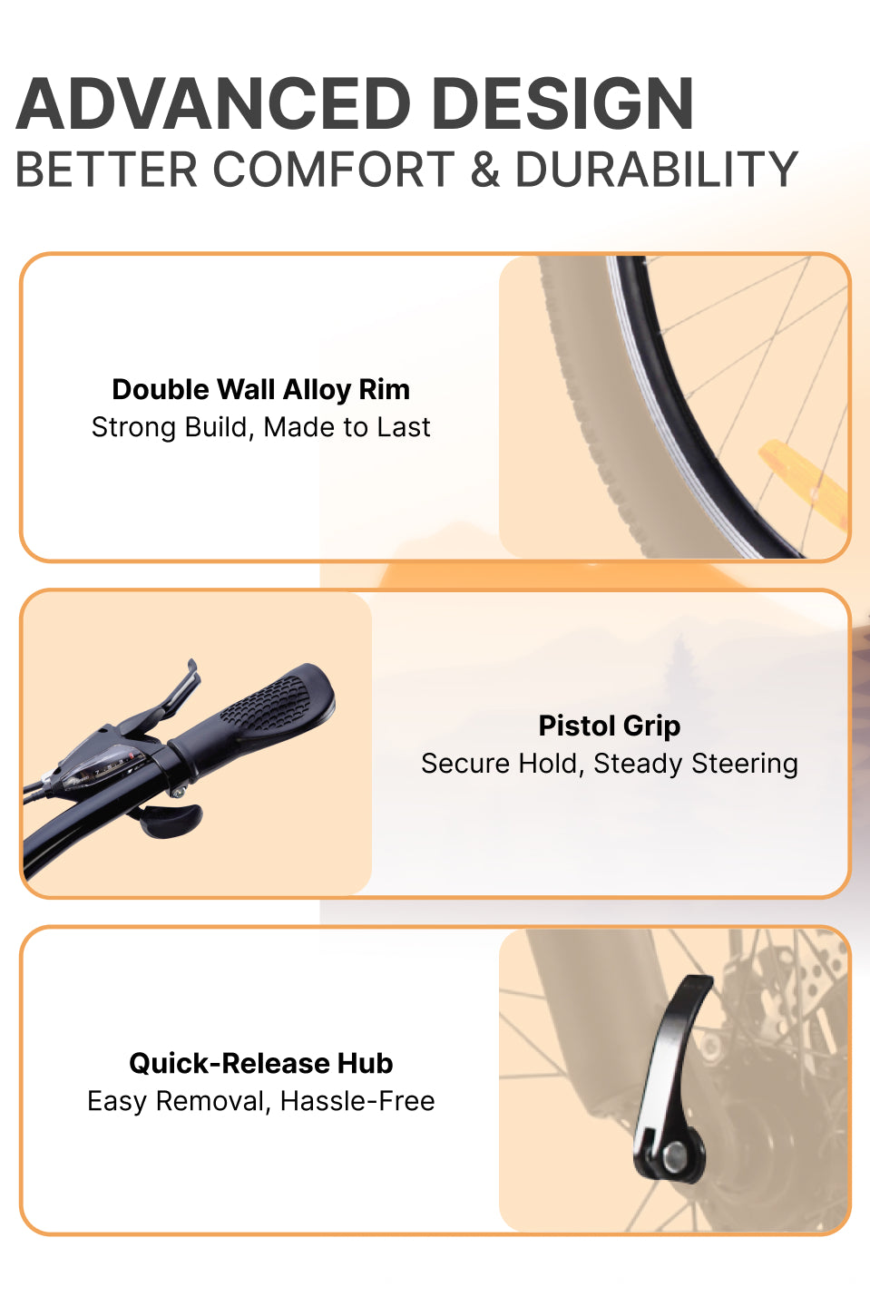 UT2000 Mountain Bike Steel 21 Speed Cycle Shimano Gear 27.5 inch Tyre, Red With Front Suspension, Double Wall Rim and Dual Disc Brakes Ideal For 5.2 ft to 6 ft