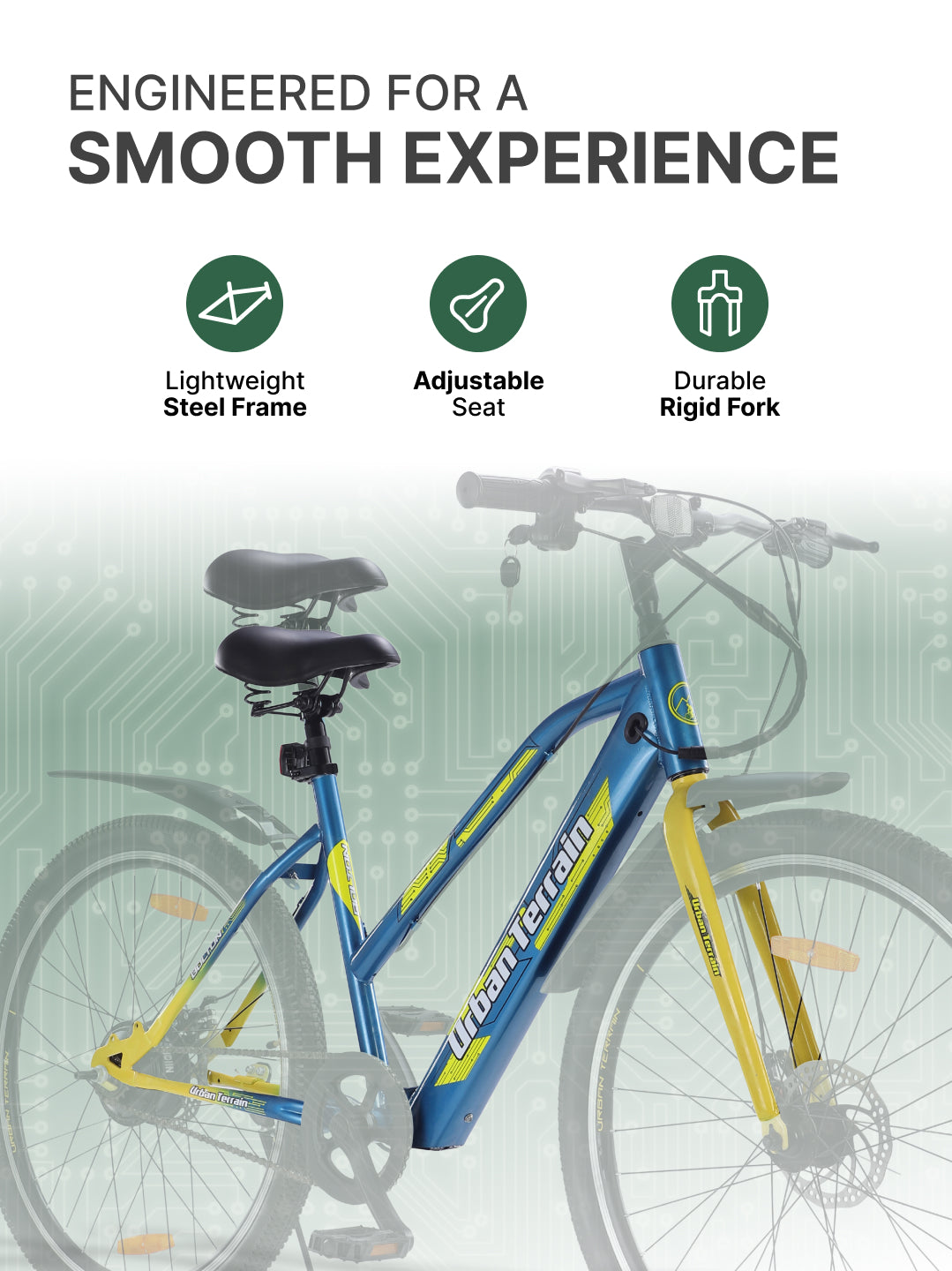 BOLTON27.5TBLUE with 4 hrs Fast Charge, Cycling Event BLDC Motor 27.5 inches Single Speed Lithium-ion (Li-ion) Electric Cycle, Ideal for Unisex, 15+ Years