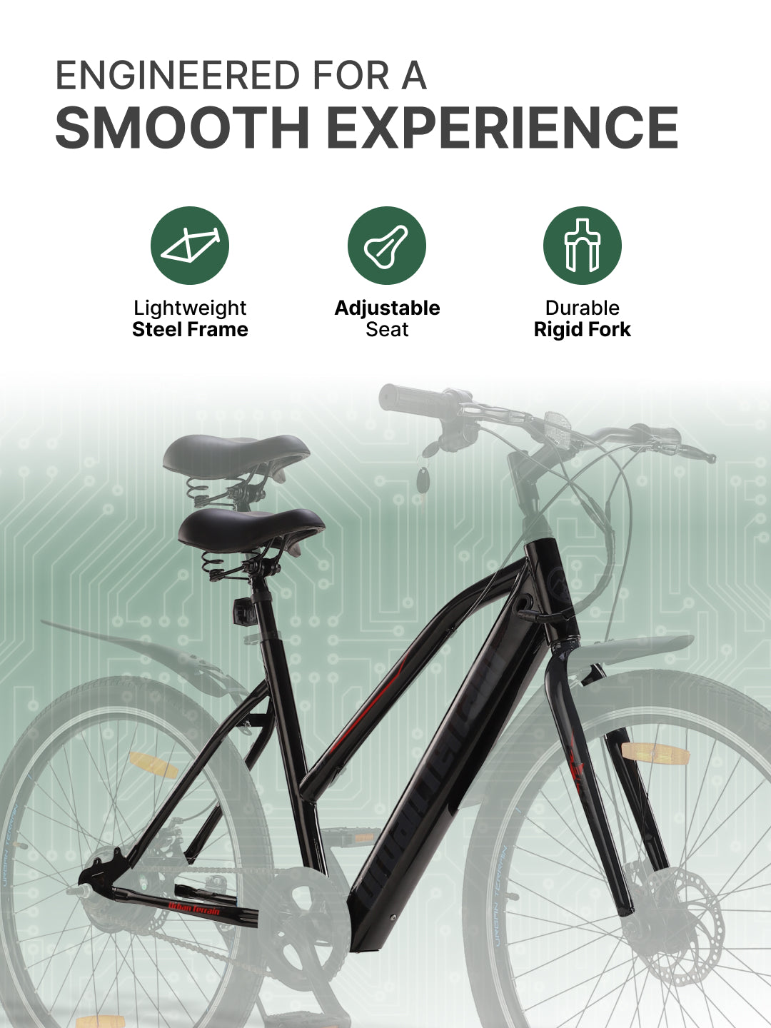 BOLTON27.5TBLACKGREY with 3.5 hrs Fast Charge, Cycling Event BLDC Motor 27.5 inches Single Speed Lithium-ion (Li-ion) Electric Cycle, Ideal for Unisex, 15+ Years