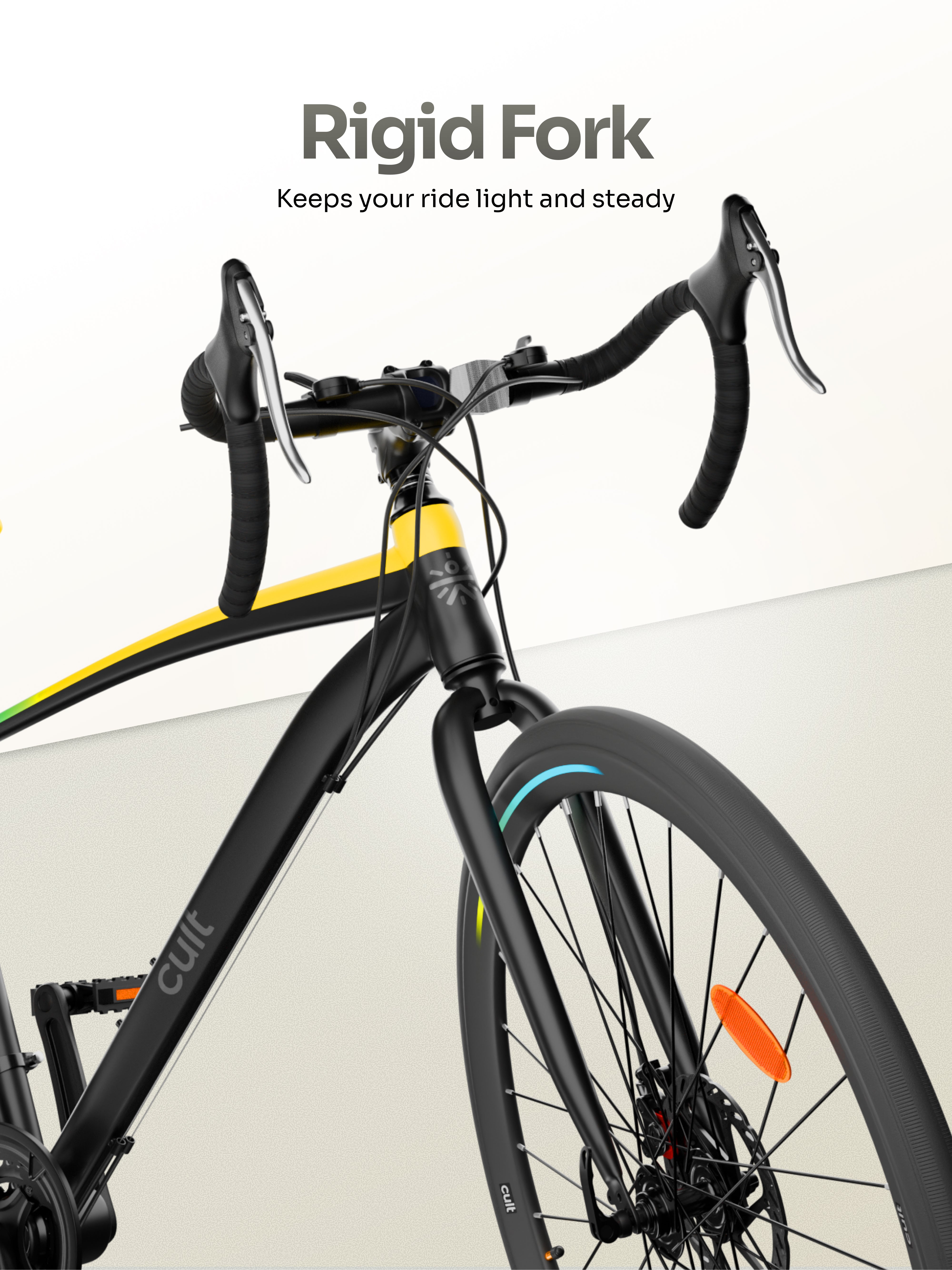 Cult Thrust 700C Road Cycle with 21 Speed Shimano Gears – Black