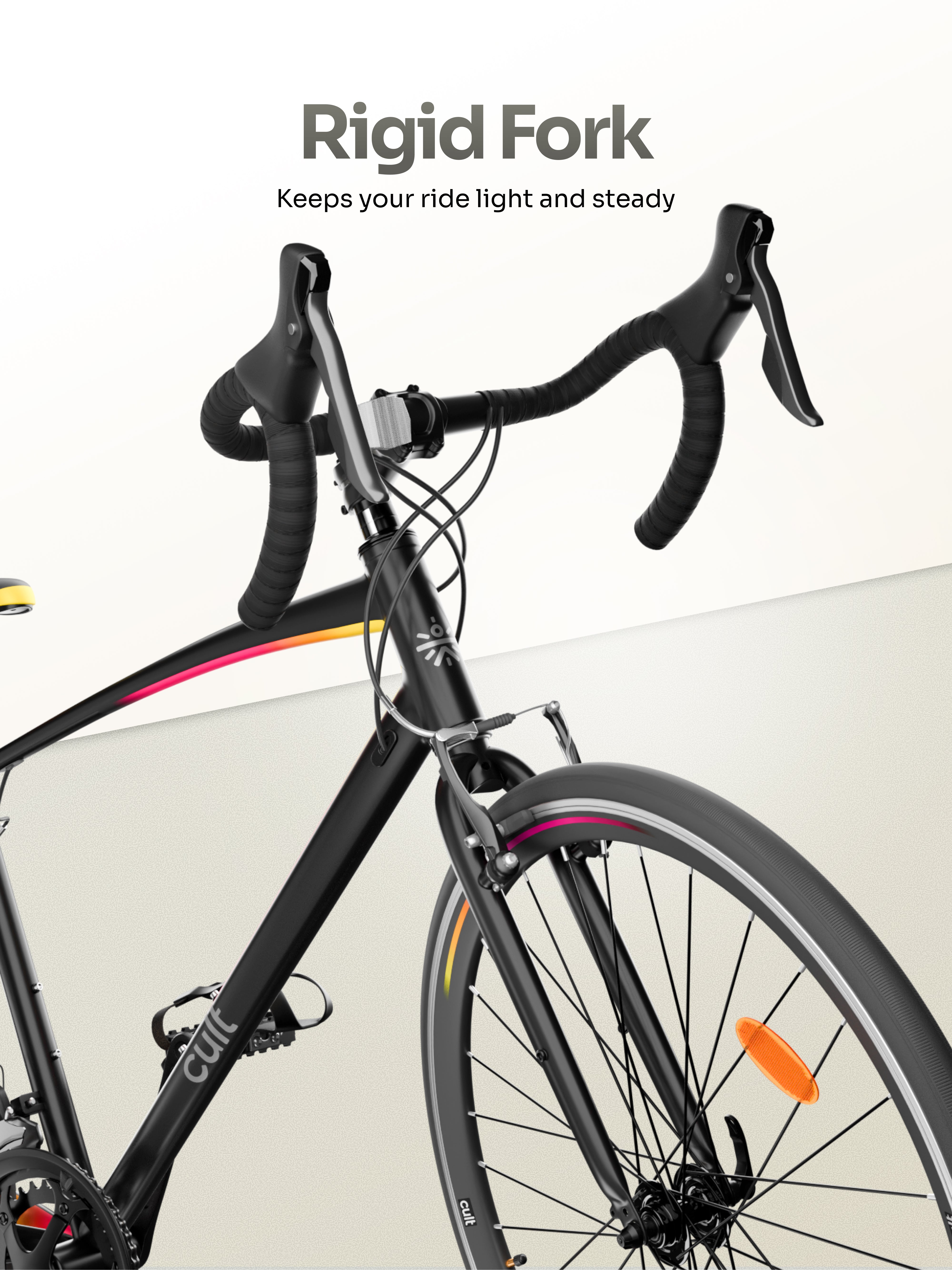 Cult Aero 700C 16 Speed Alloy Road Bike – Black