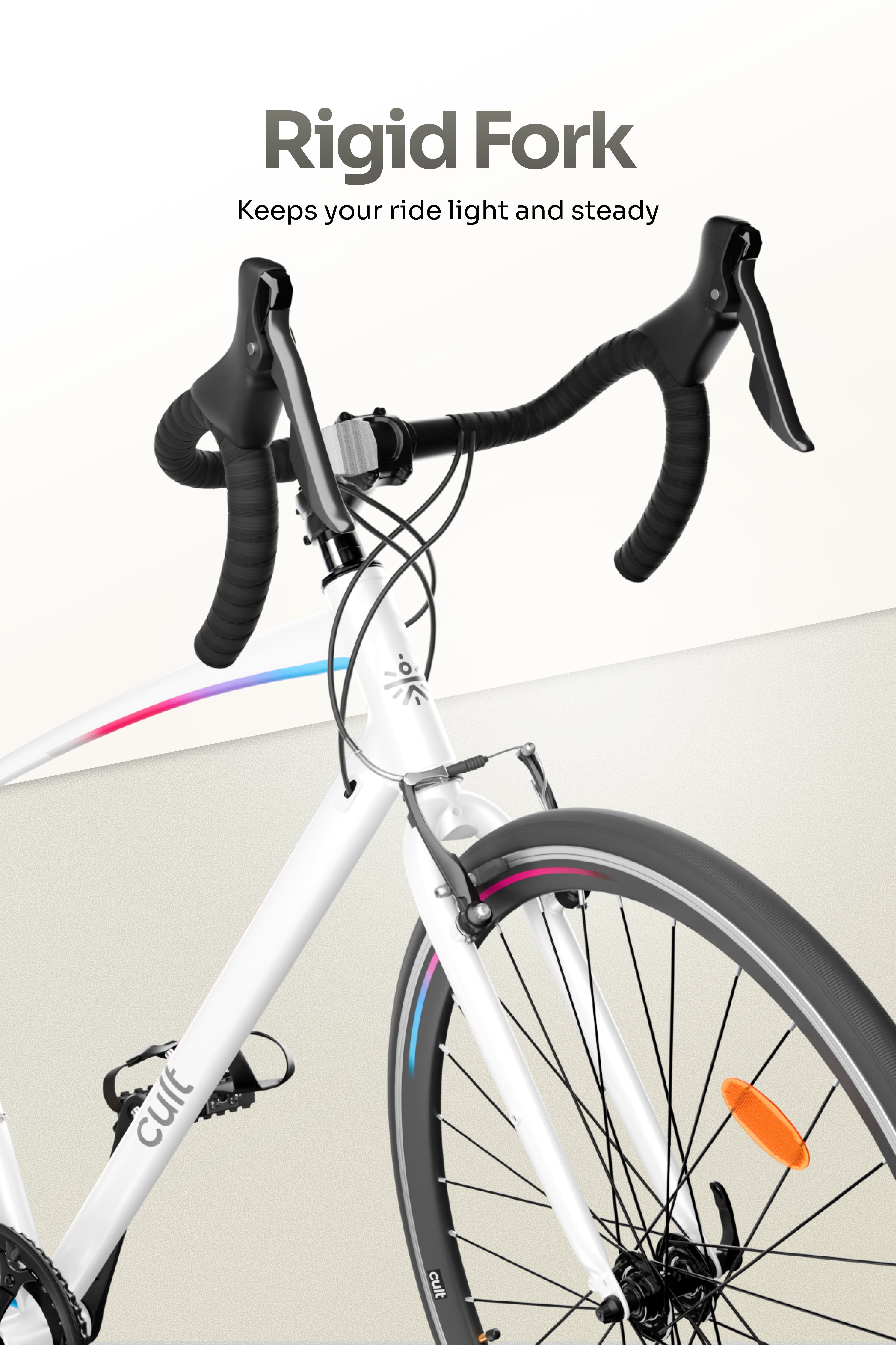 Cult Aero 700C 16 Speed Alloy Road Bike – White