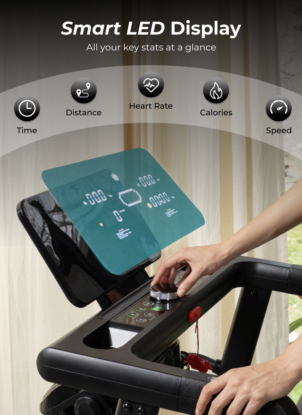 Cult SmartStrideCorePlus BLDC Motor (4HP Peak) Treadmill with Massager | Max Weight: 120kg | 15 Level Auto Incline (with 6 months extended warranty)