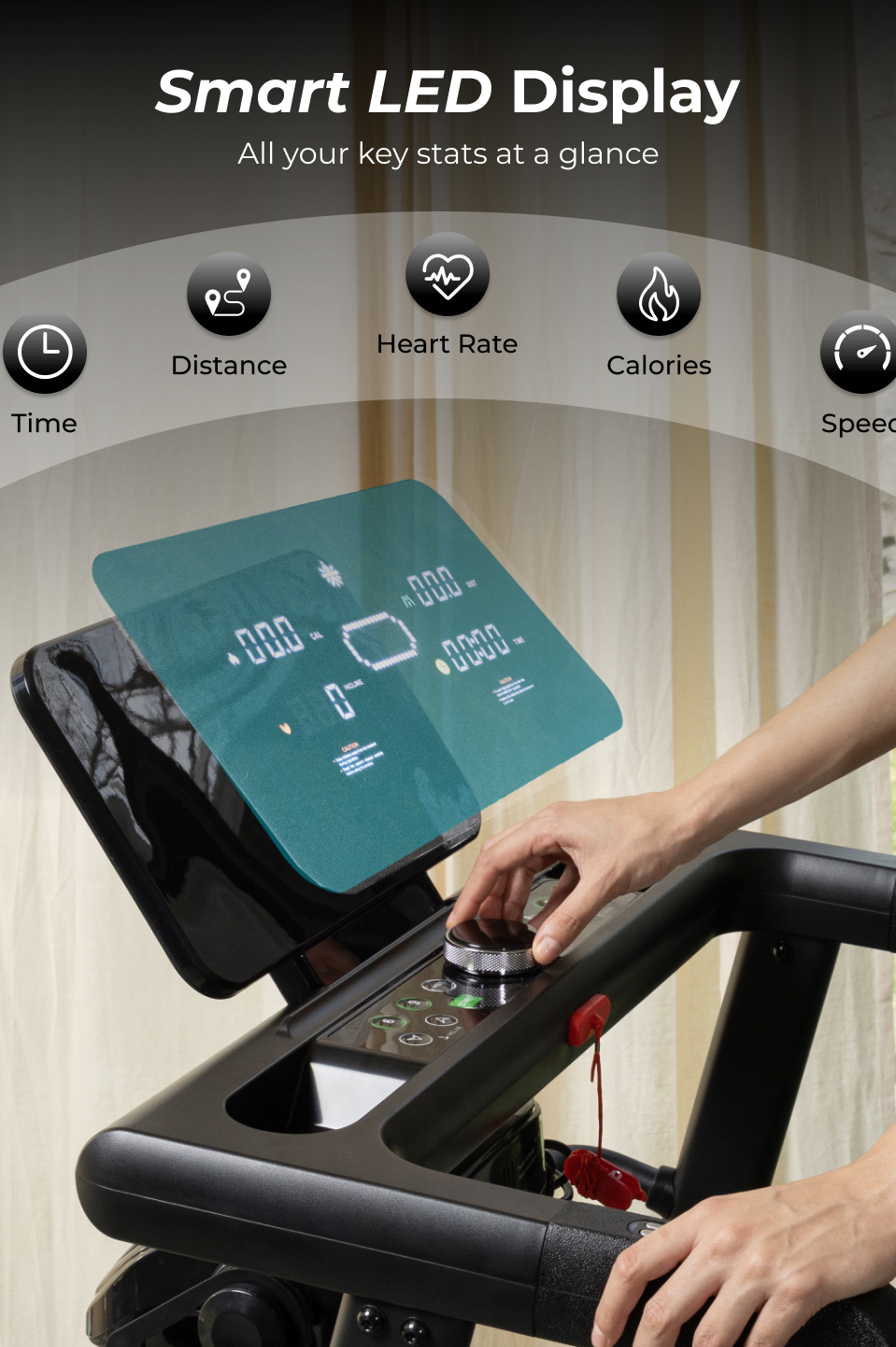 Cult SmartStrideCorePlus BLDC Motor (4HP Peak) Treadmill with Massager | Max Weight: 120kg | 15 Level Auto Incline (with 6 months extended warranty)