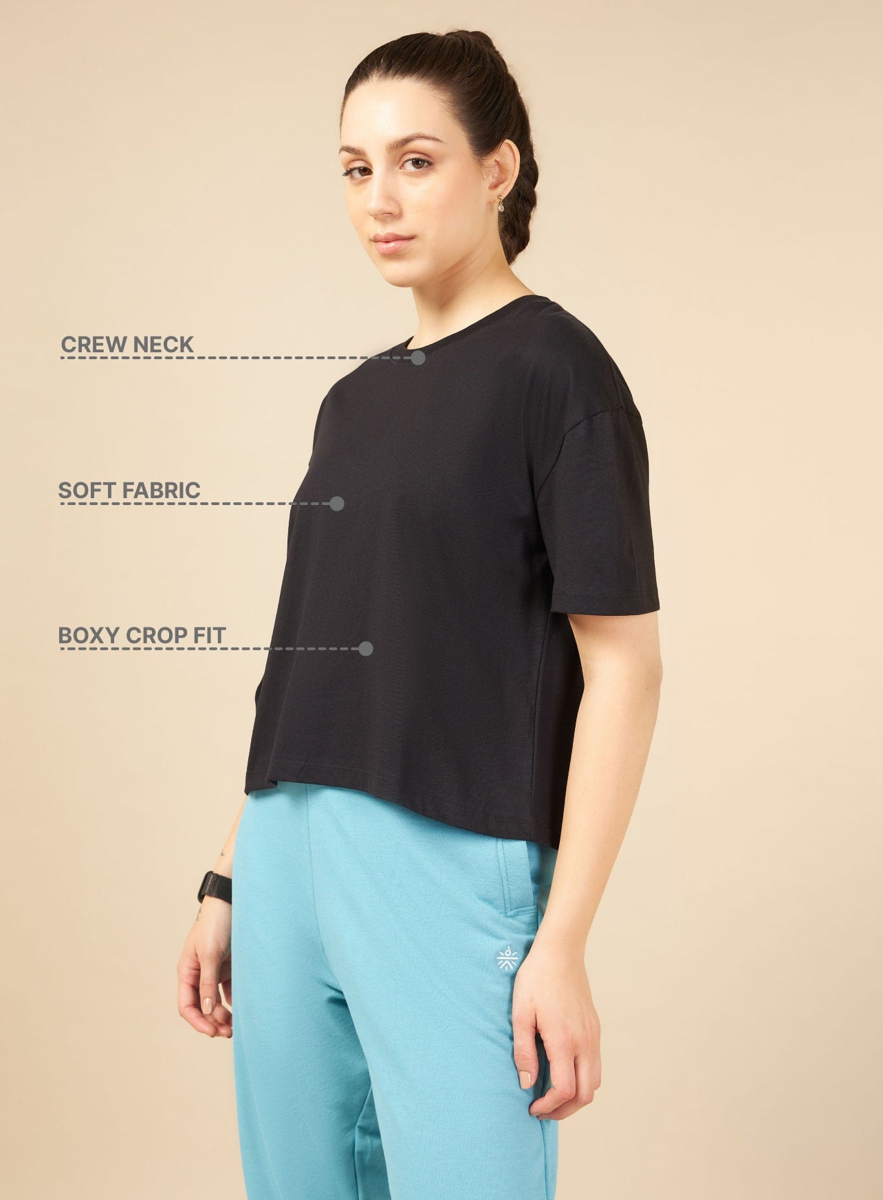 Black Cult Leisure T-shirt for Women