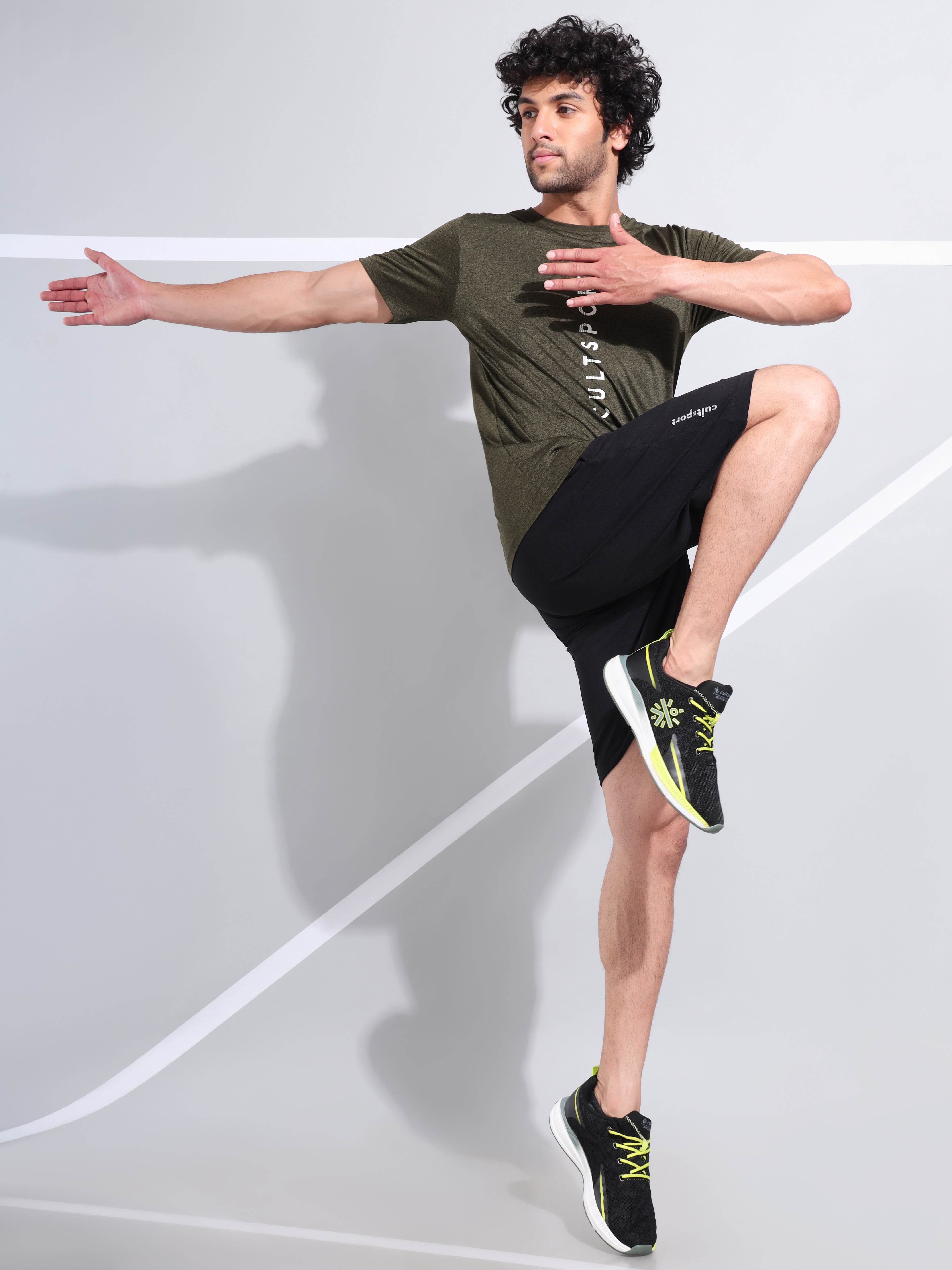 Solid Active Shorts with Side Pockets