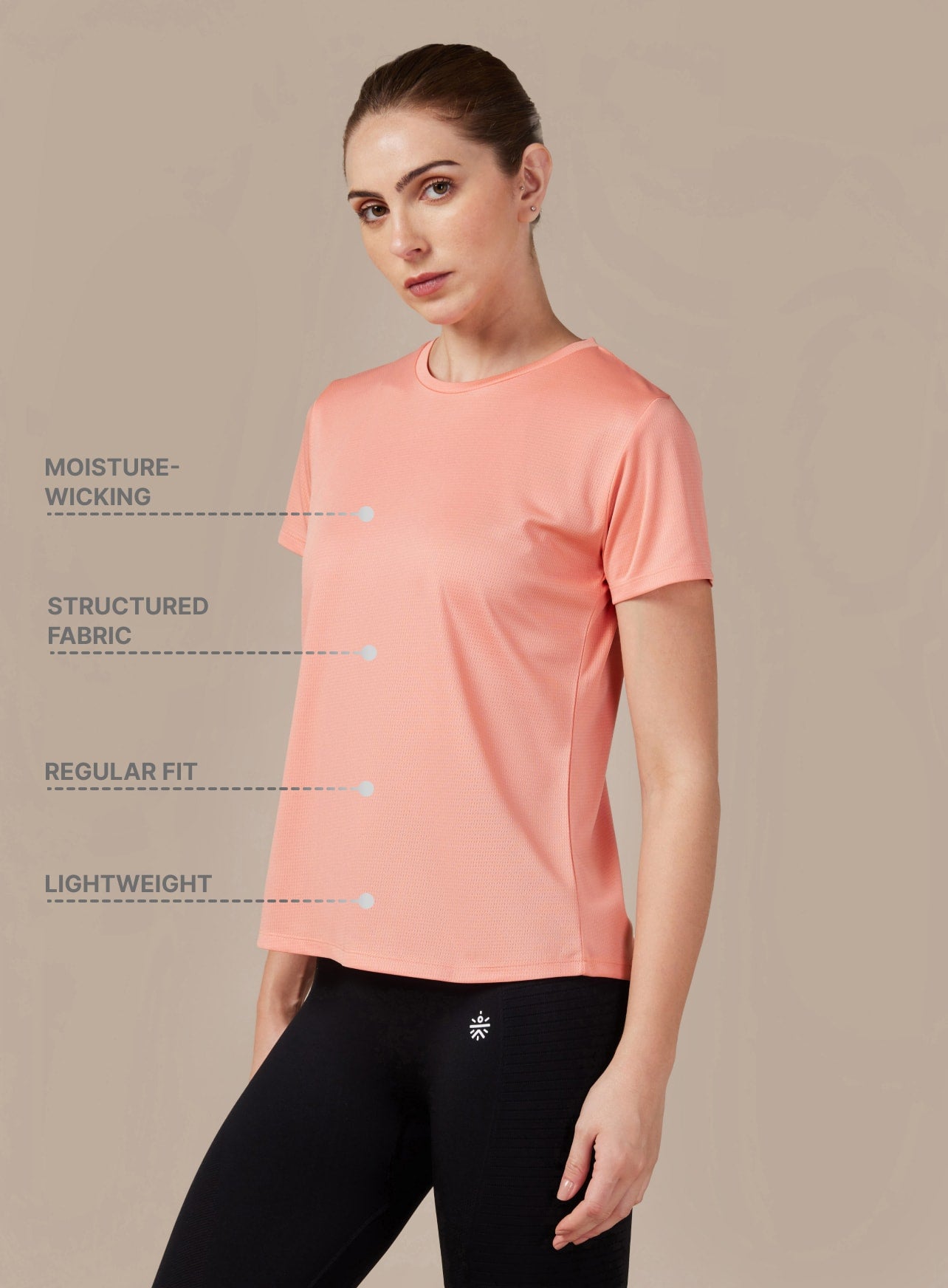 Women's Orange Performance T-shirt