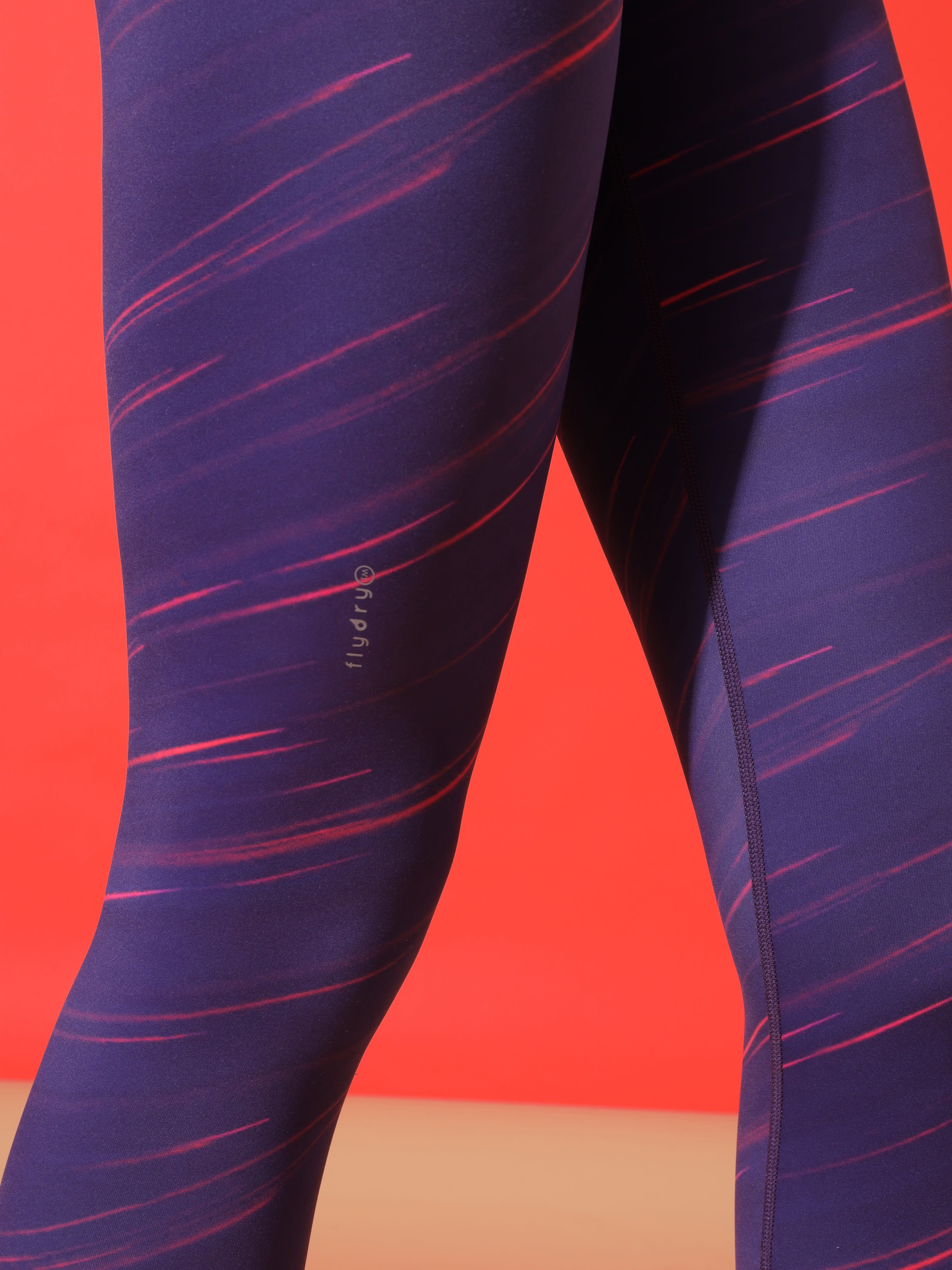 Blue All Over Print Absolute Fit Tights with Back Pocket