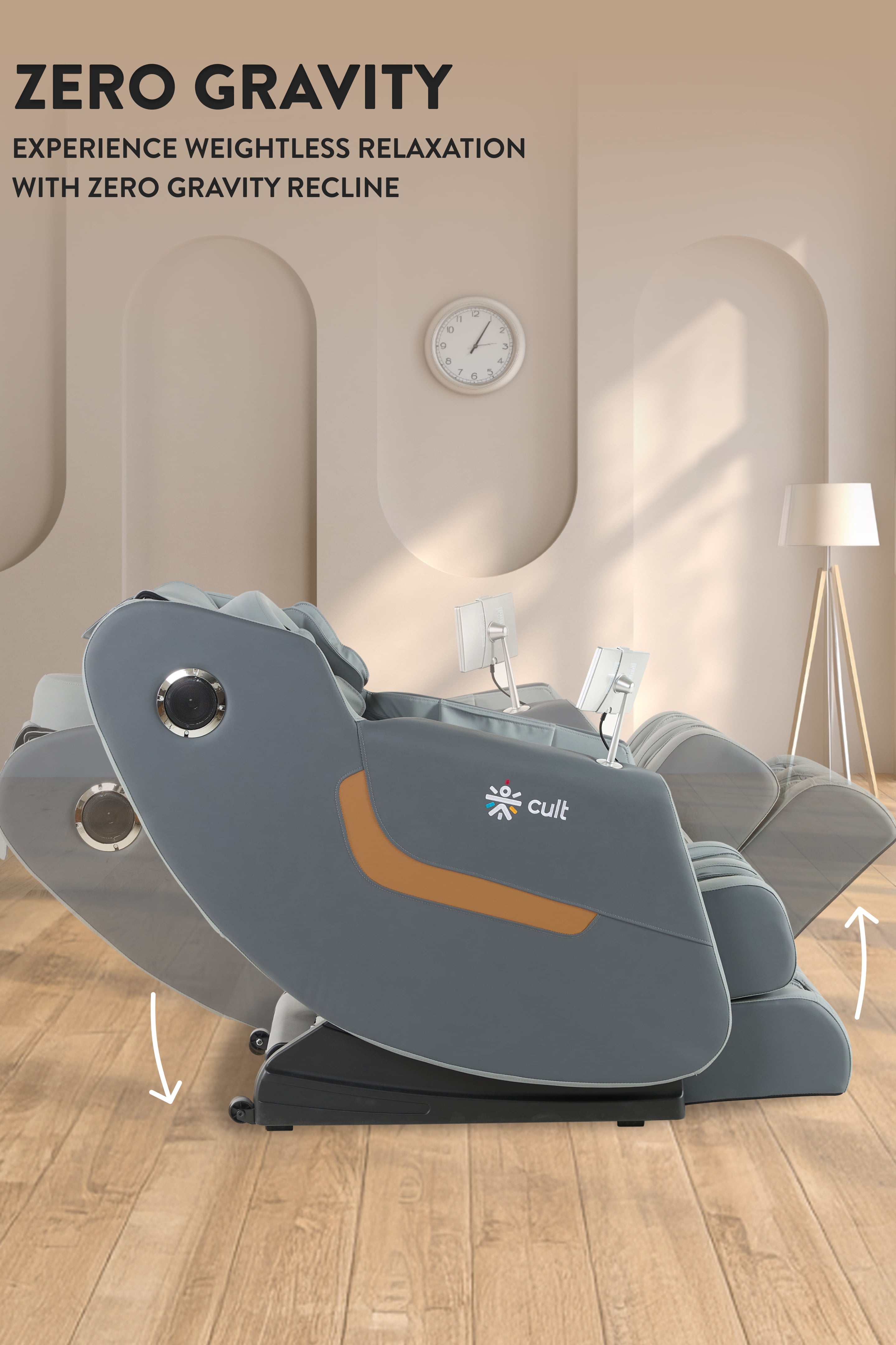 Cult Harmony Massage Chair with Fixed Point Massage Technique and Bluetooth AI Voice Function for Full Body Massage At Home