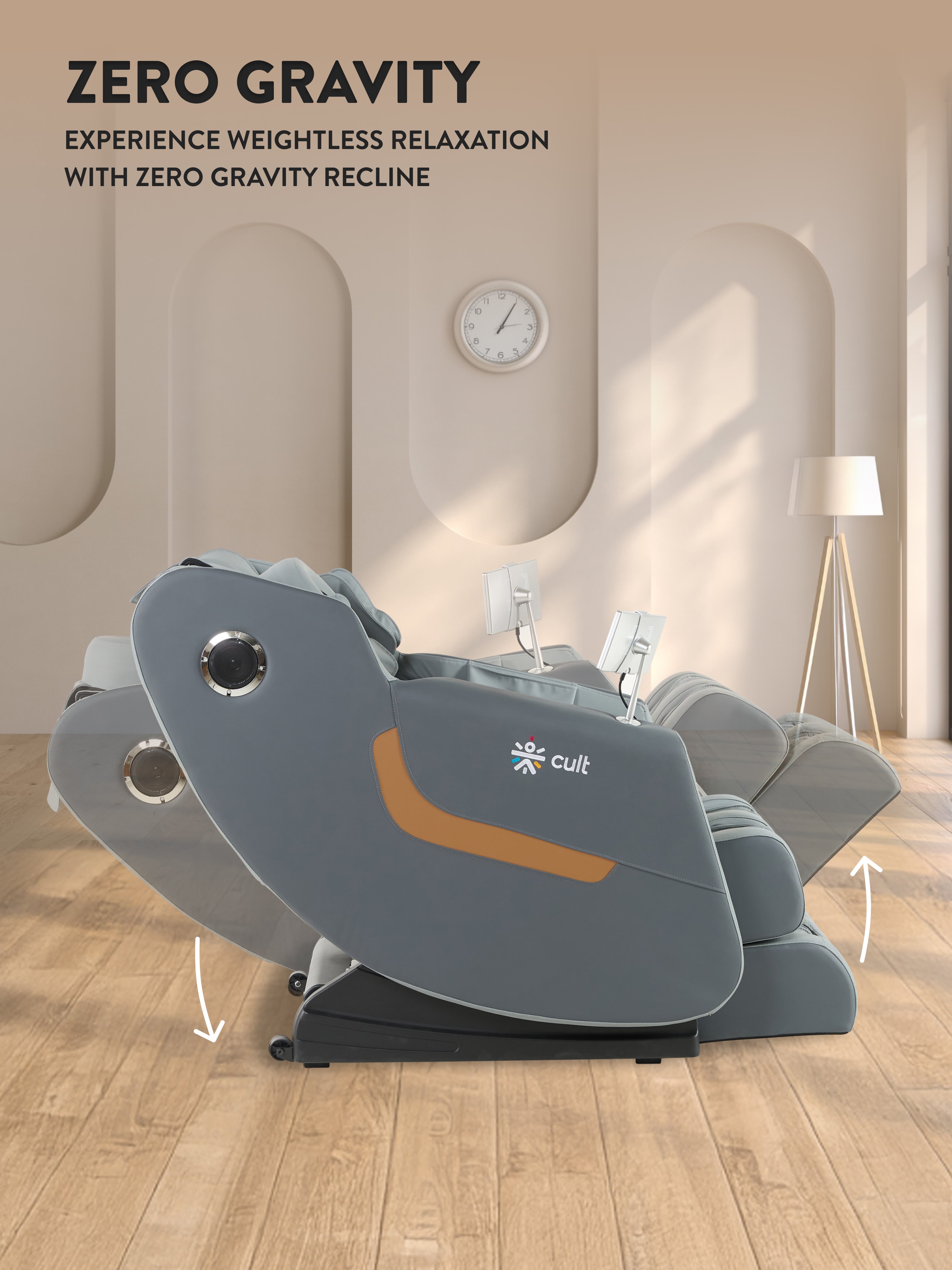 Cult Harmony Massage Chair with Fixed Point Massage Technique and Bluetooth AI Voice Function for Full Body Massage At Home