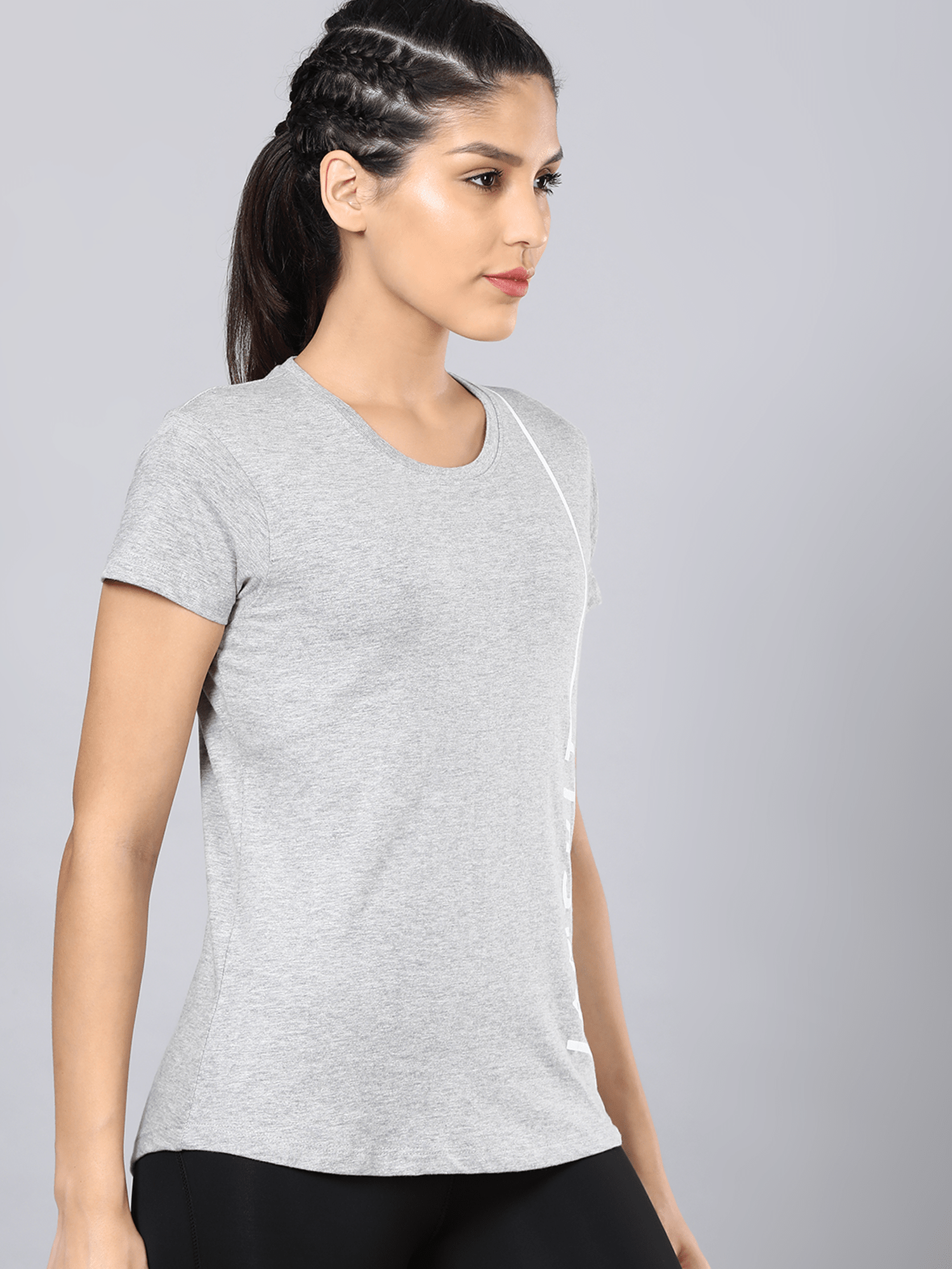 Vital Bolt Light Grey Workout Tee