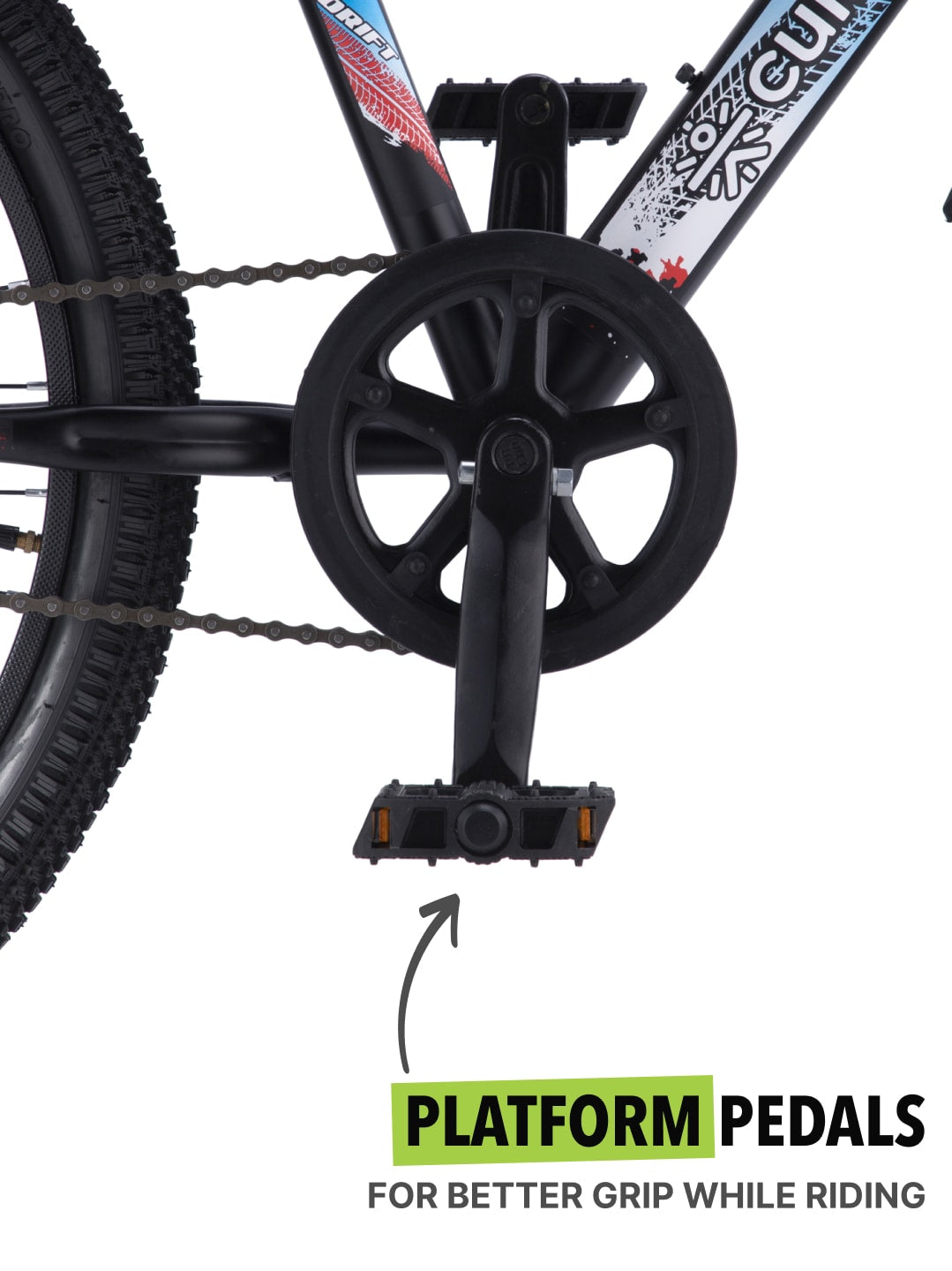 ROKKIBC24Black Steel Single Speed 24 inch Mountain Cycle With Single Wall Rim and Rigid Fork