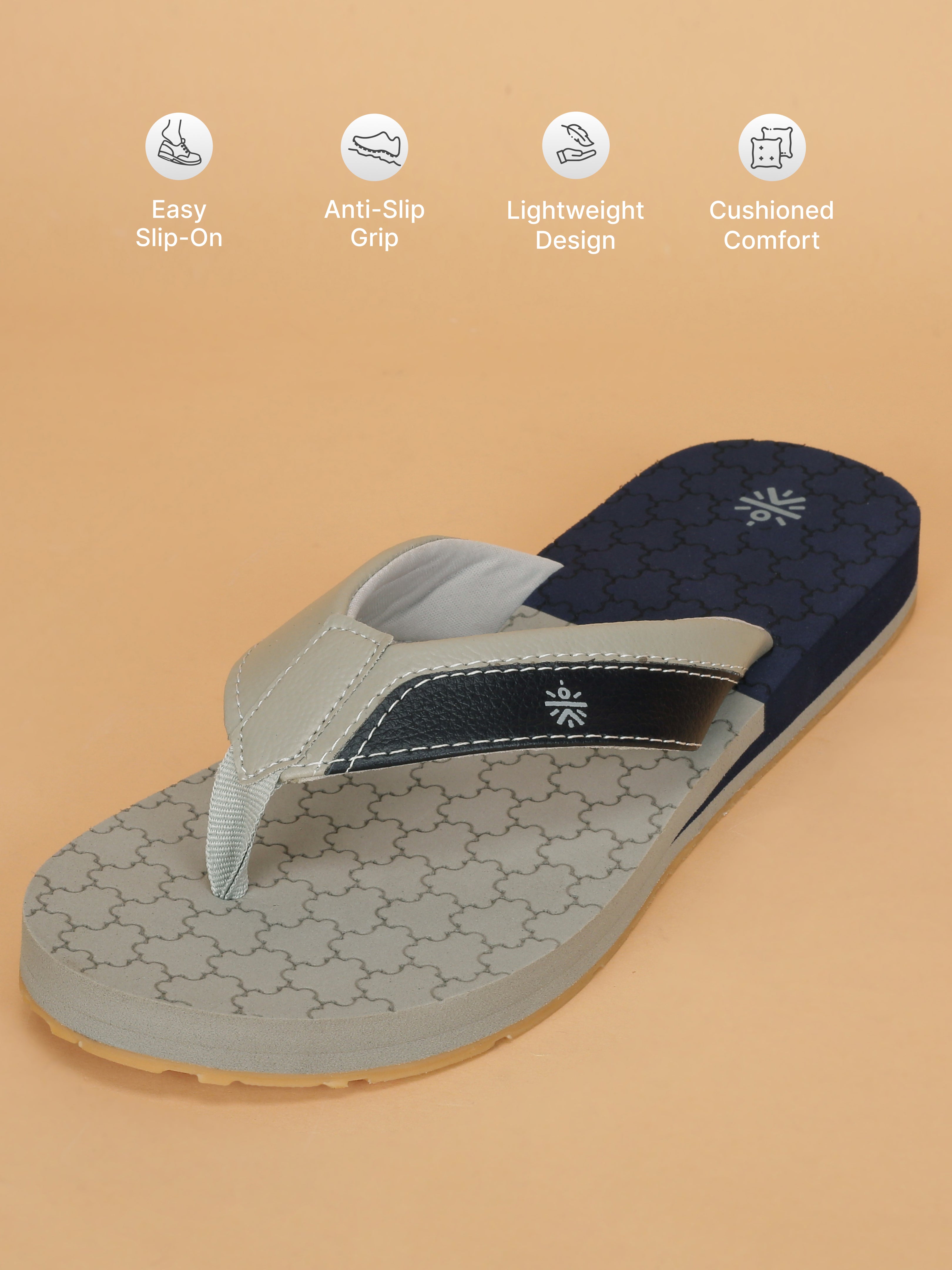 Cult Men's Hexa Flip Flops - Grey