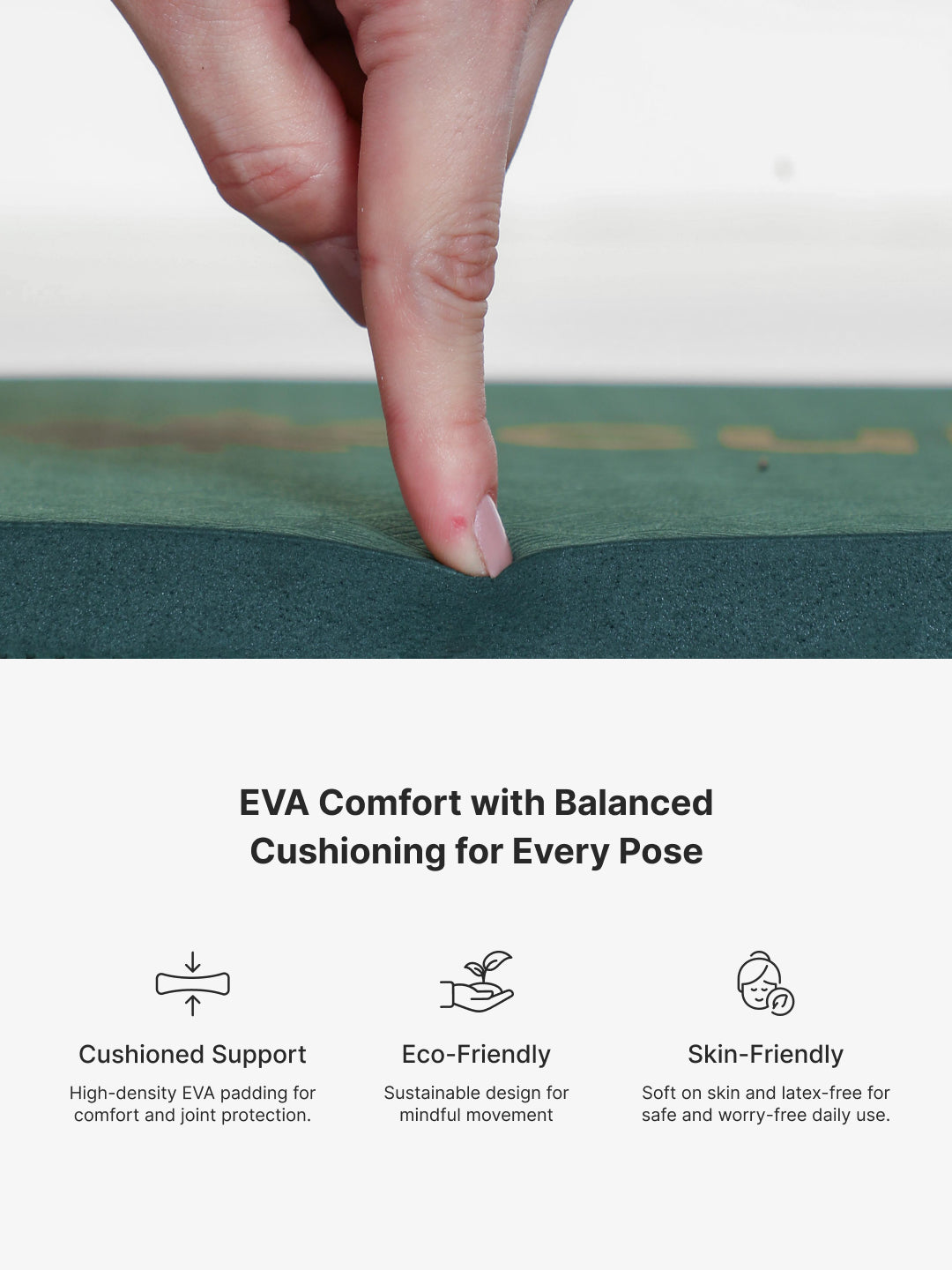 Pack of 2 EVA Yoga Knee Pads 20mm Green– Non-Toxic, Anti-Skid & Durable