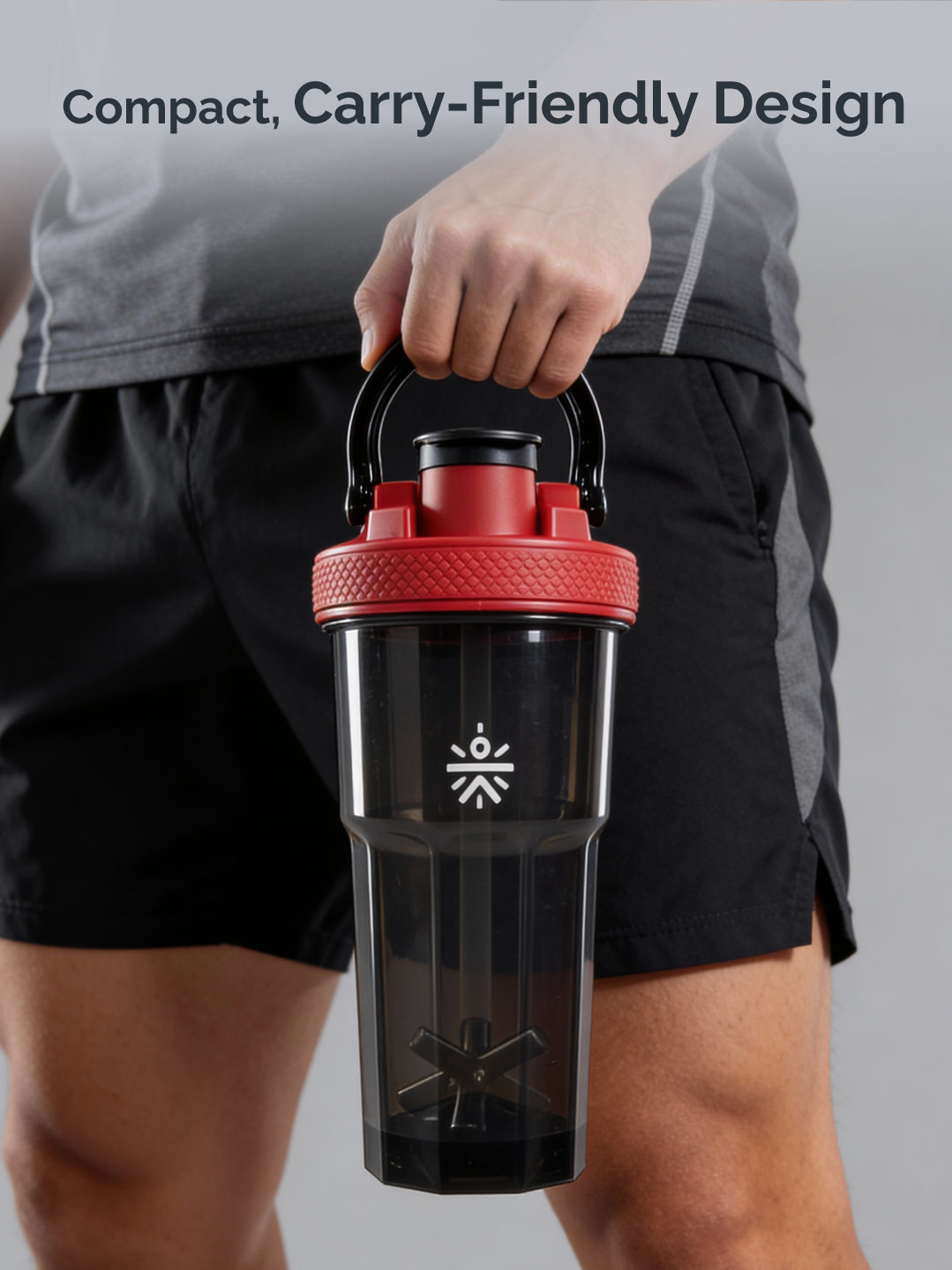 CULT FrostBlend Pro Shaker Bottle 600 ml, Premium Leak-Proof Multipurpose Shaker for Workout & Daily Use Black