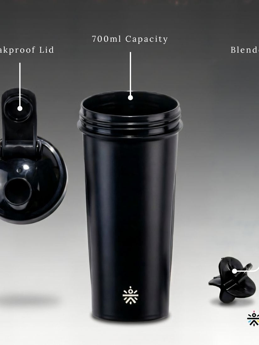 Cult 700ml Shaker Bottle with Blender Ball Leakproof Protein & Fitness Shaker