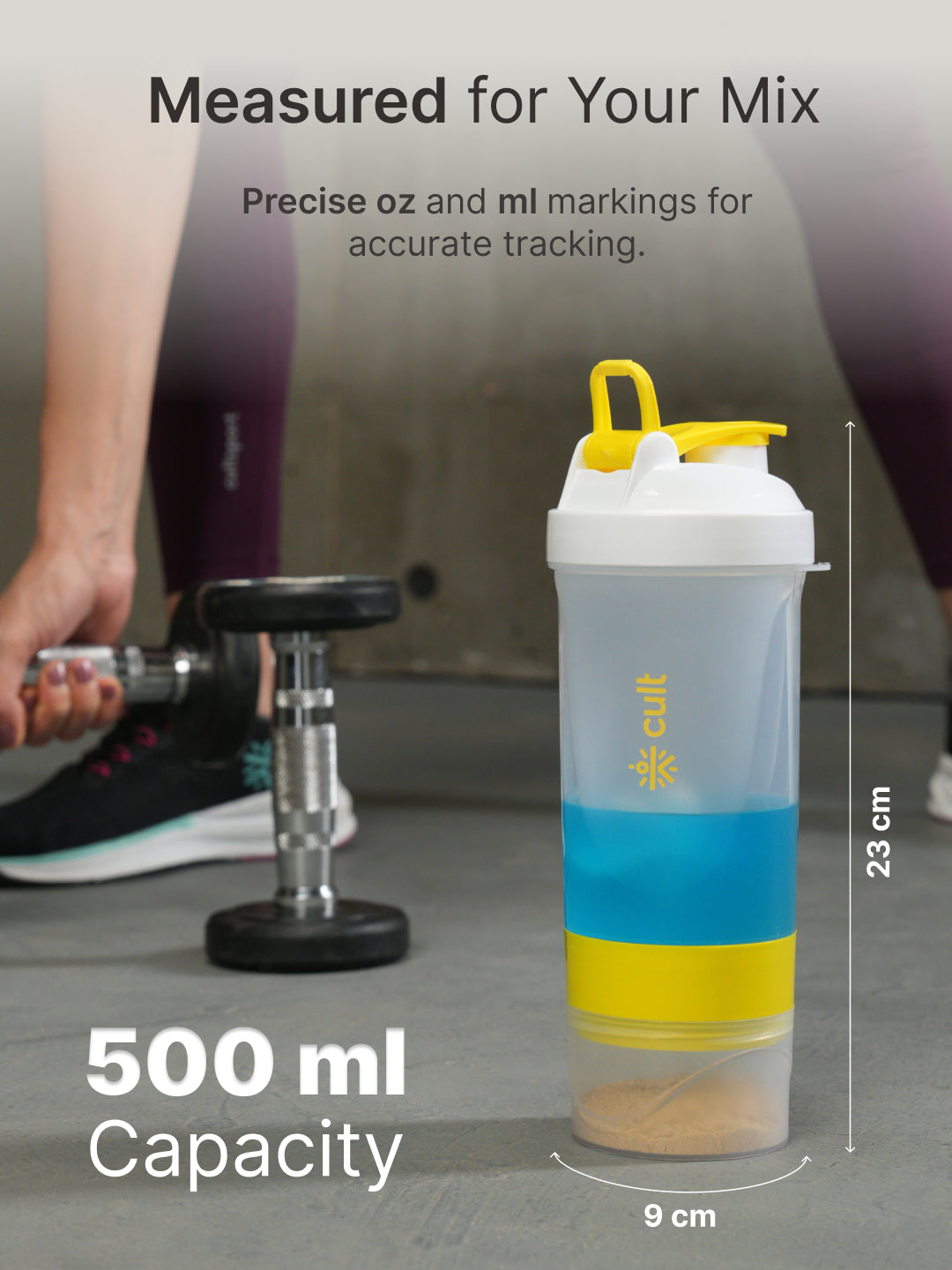 cult Spider Shaker 3 Compartment Yellow