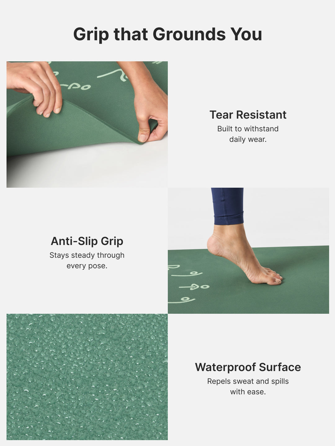 cult Aroma Infused TPE Yoga Mat 6 mm Anti Skid Non Slip Exercise Mat with Carry Bag for Yoga Workout Gym Green