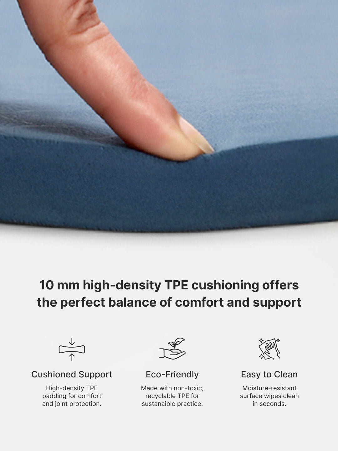 CULT TPE Yoga Mat 10mm Extra Thick with Carry Strap and Bag Non-Toxic, Latex-Free, Anti-Slip, Tear-Resistant & Lightweight Superior Cushioning for Joint Support, Meditation & Home Workouts- Teal