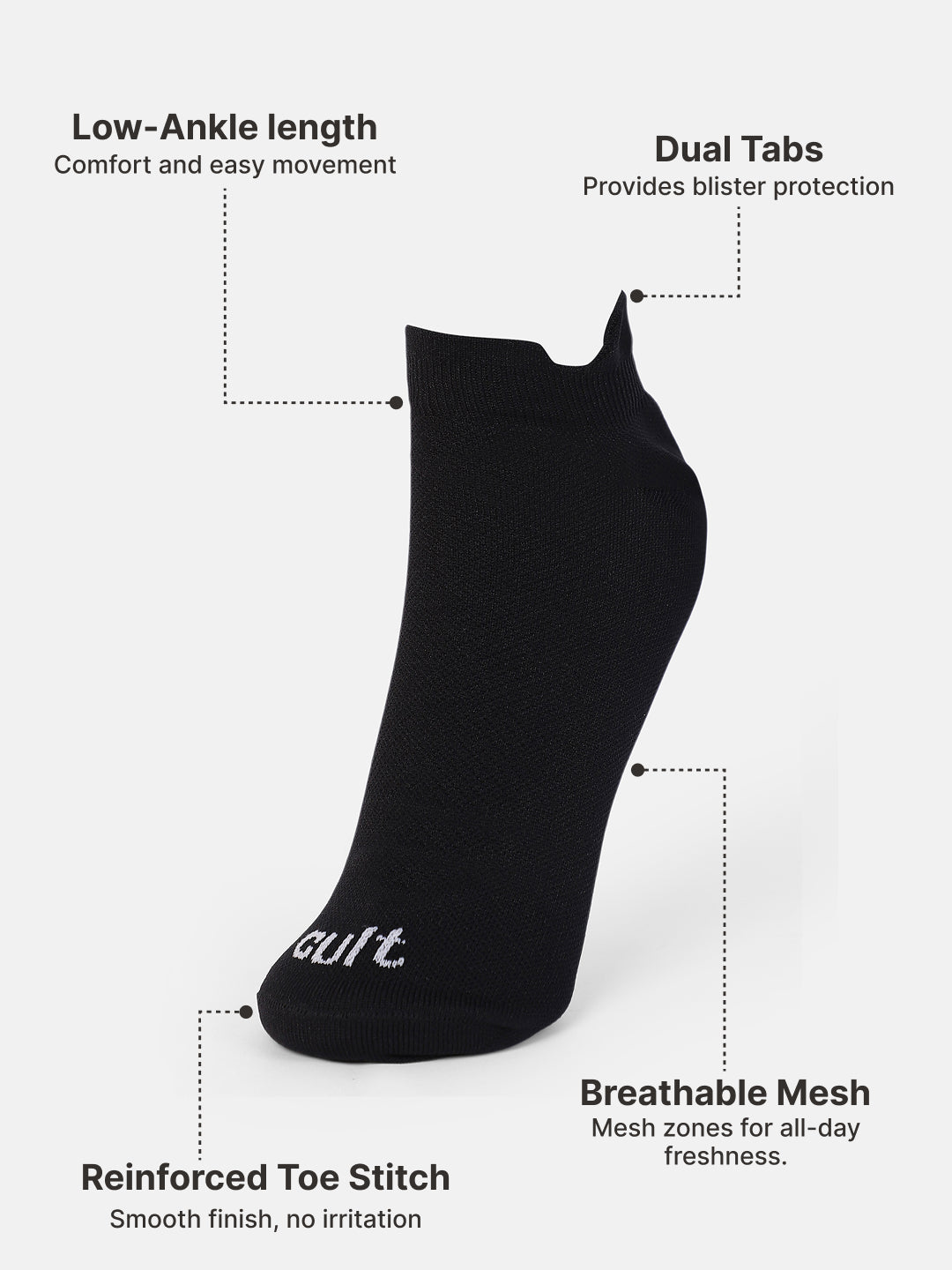 Sports Low Ankle Length Pack of 3 Olive,Black & Maroon Solid Men's Cotton Socks