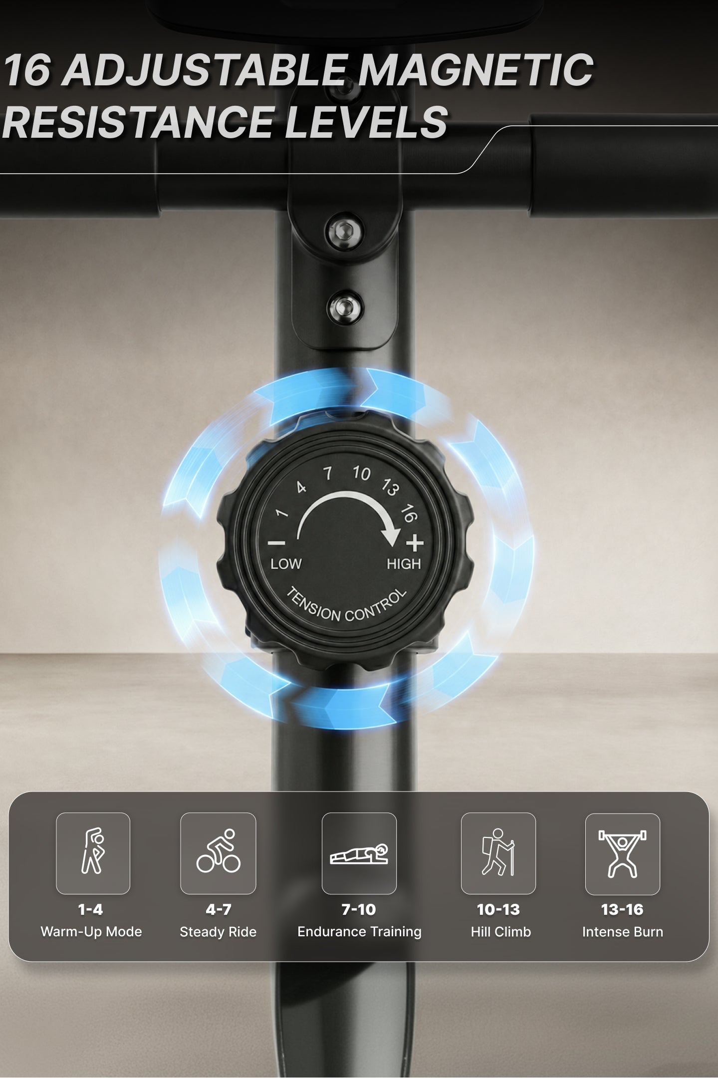 Fitkit by Cult Upright Exercise Bike 6 Kg Flywheel & 130 Kg Weight Support with Adjustable Cushioned Seat | 16-Level Magnetic Resistance | LCD Display & Tablet Holder | Suitable for Home Gym Workout