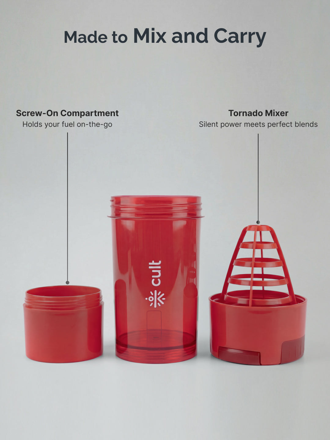 cult Cyclone Shaker 500 ML Red