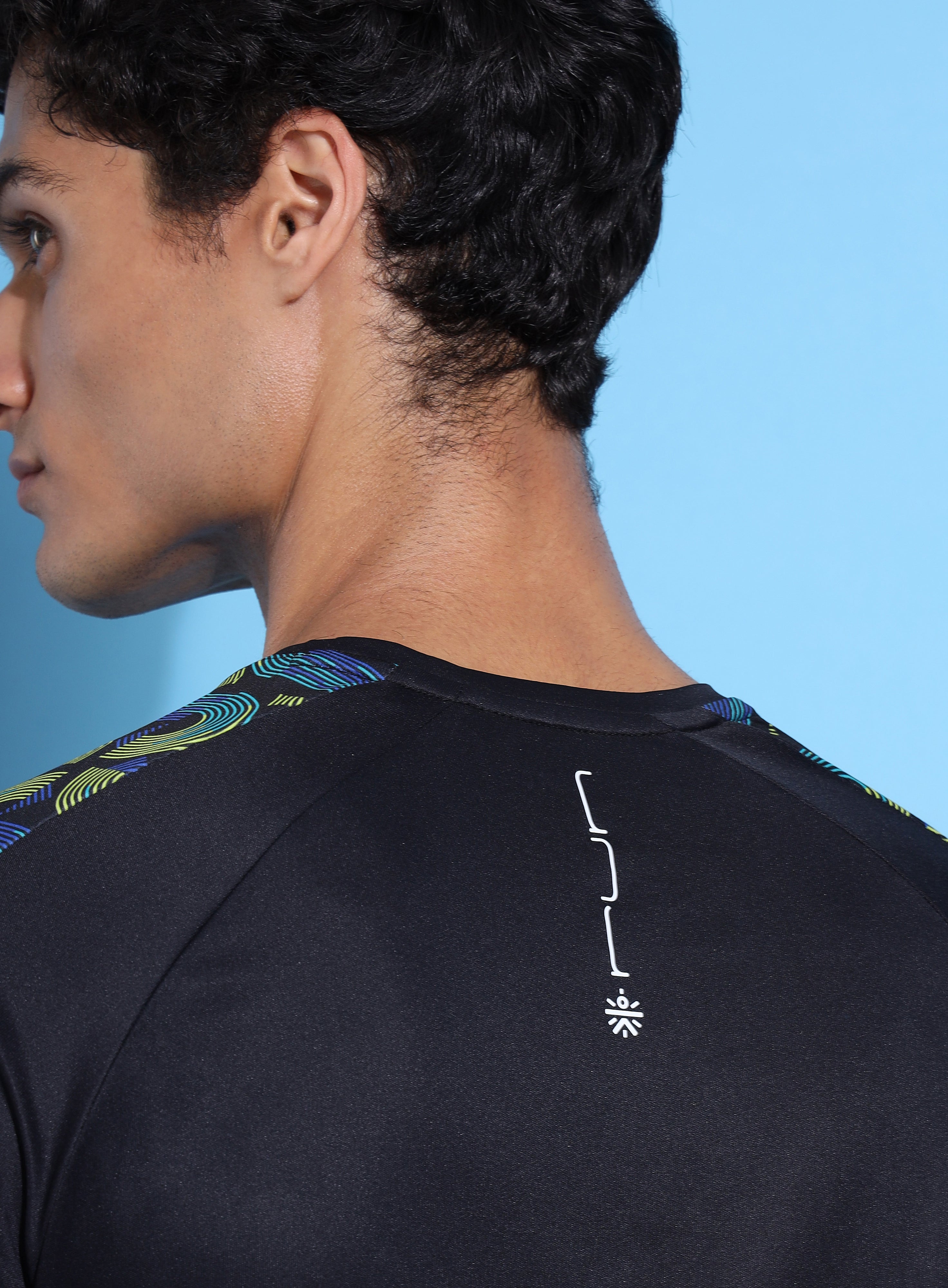 Panelled T-shirt with Sleeve Taping