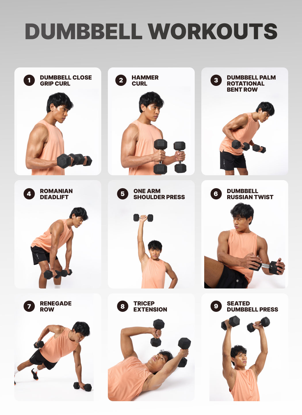 Cult 10Kg Hex Dumbbells For Home & Gym Exercises, Set of 2, (Black)