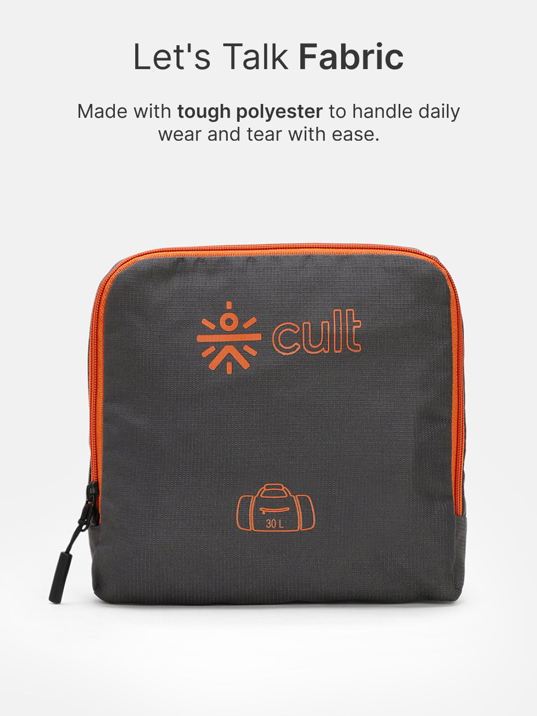 cult Foldable Duffle Bag 30L Grey