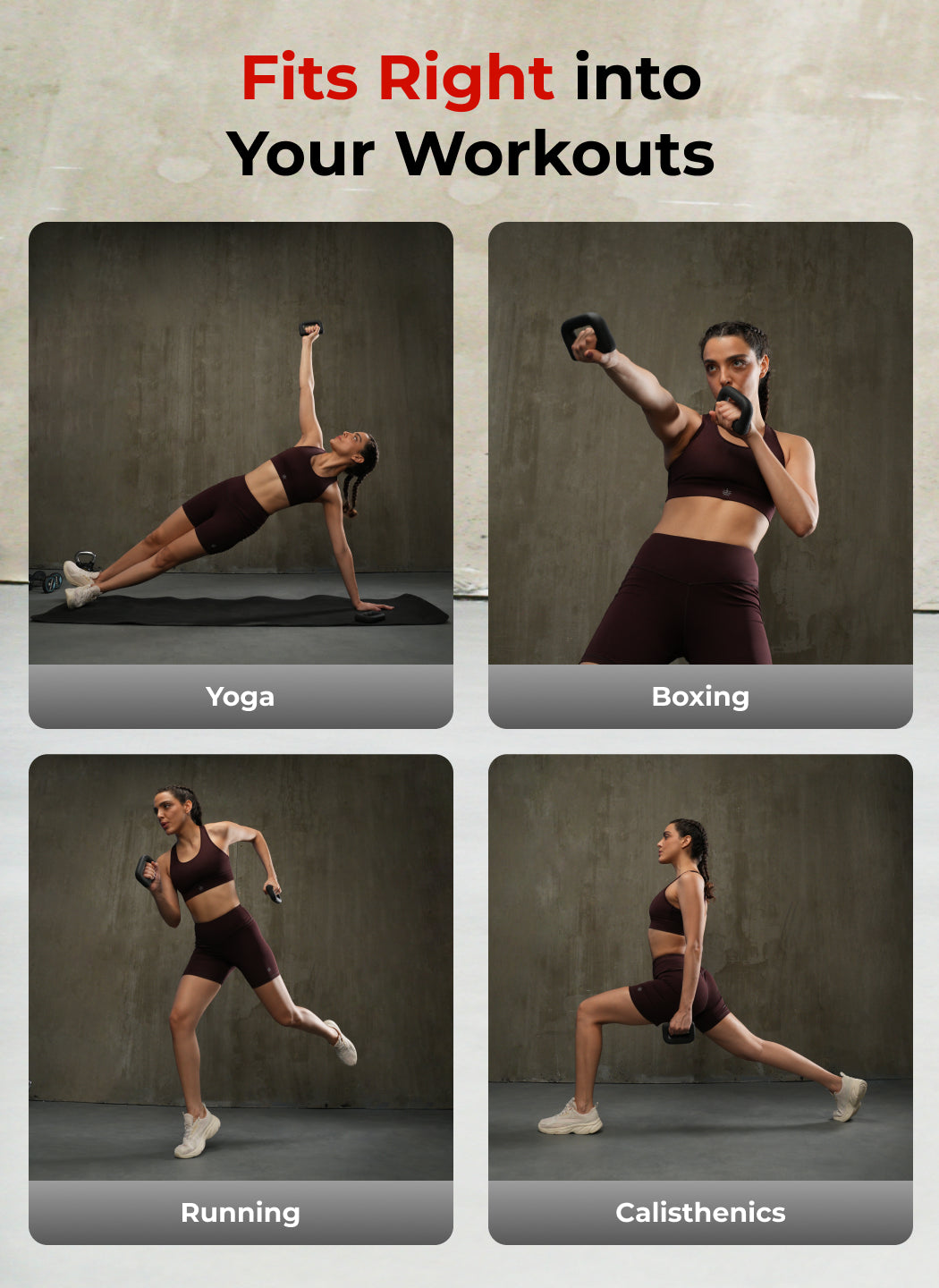 Cult UniFlex 1Kg x 2 Neoprene Hand Dumbbells | Anti-Slip Weights for Aerobics & Home Workouts