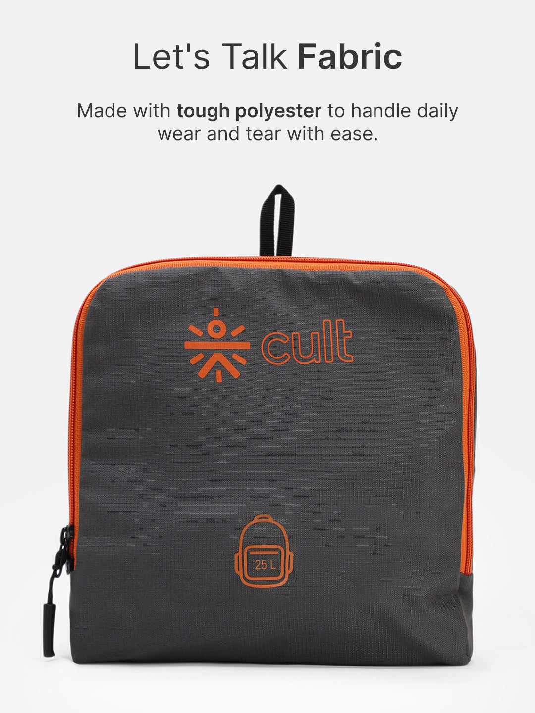 cult Foldable Backpack 25L Grey