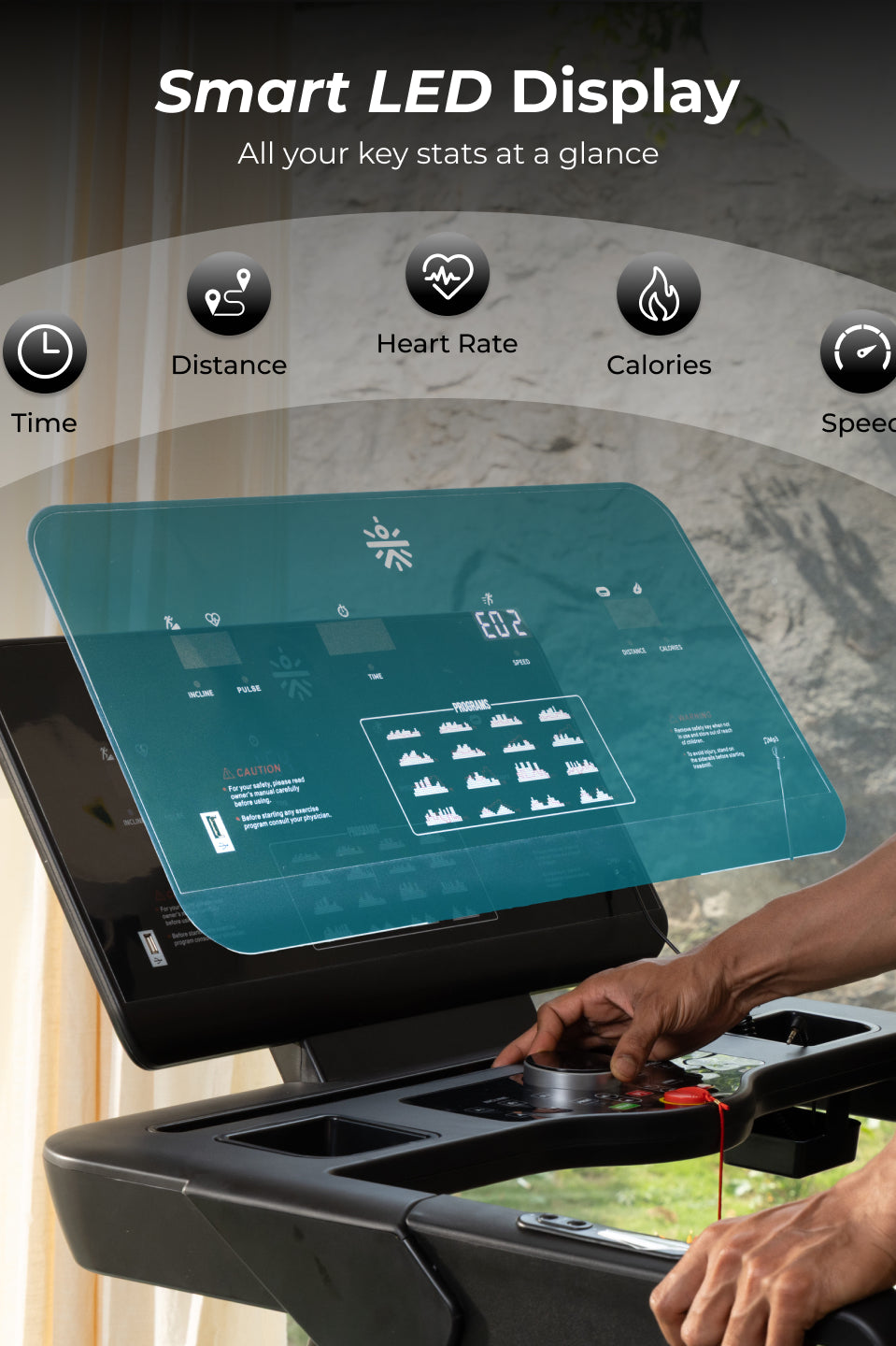 Cult SmartStridePro BLDC Motor (7HP Peak) Treadmill with Massager | Max Weight: 140kg | 18 Level Auto Incline (with 6 Months extended warranty)