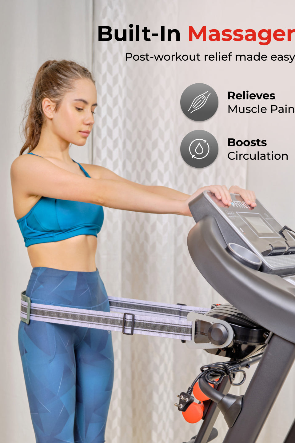 FT100M Treadmill 4.5HP | Massager | 3-level Manual-Incline | Max Weight-110kg | Max Speed-14.8kmph (with 6 months extended warranty)