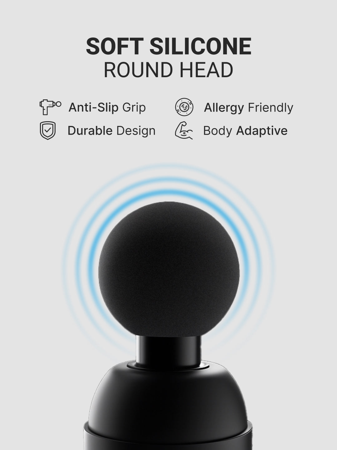 Cult Volt Neo Gun massager Silicone Head, 4000mAh Battery, Pain Relief, Deep Tissue Full Body Gun Massager