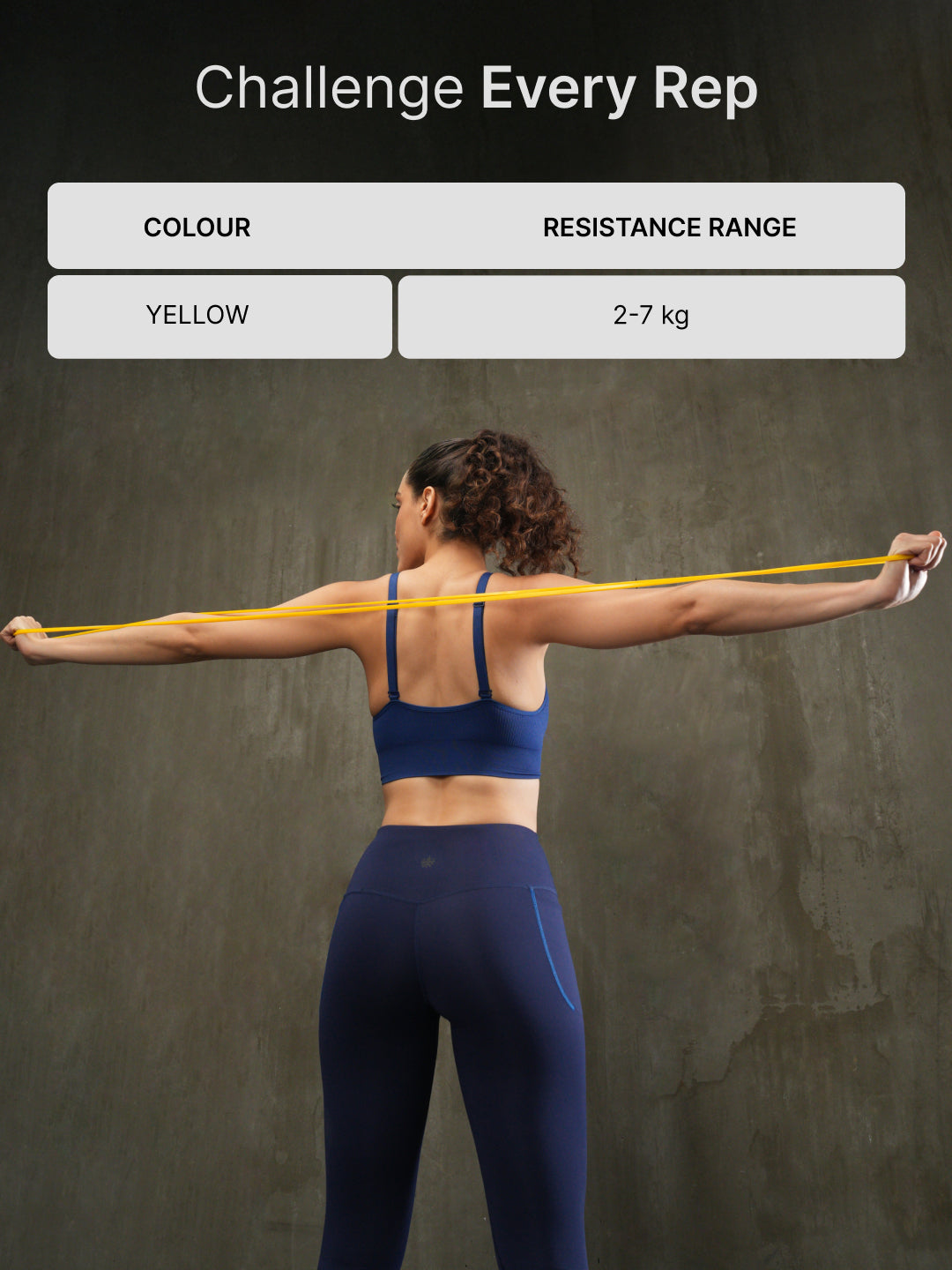 cult Resistance Band for Stretching, Pull Ups, Home Exercise Gym Workout Stretch for Men & Women Yellow 3-7kg Resistances