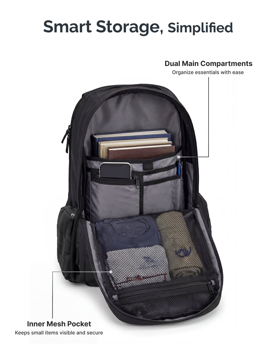 Cult 35L Multi-Compartment Backpack Gym, Travel and Laptop Backpack with Yoga Mat Holder