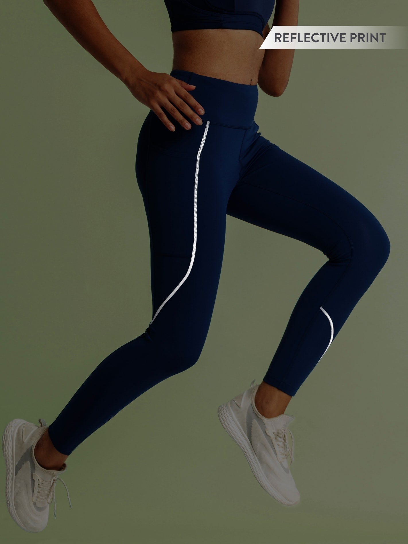 Panelled High Waist Running Tights