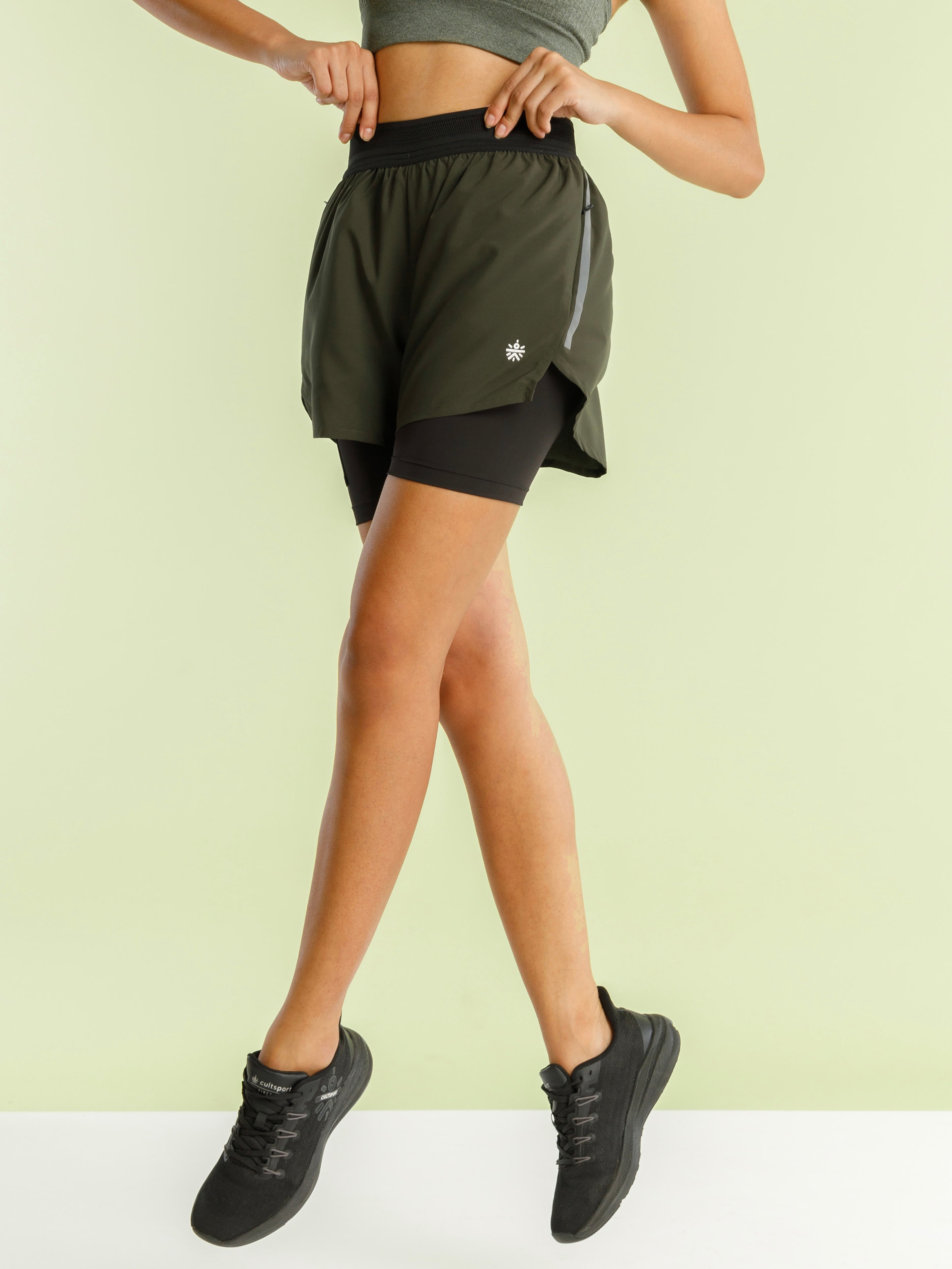Running Shorts with Inner Tights
