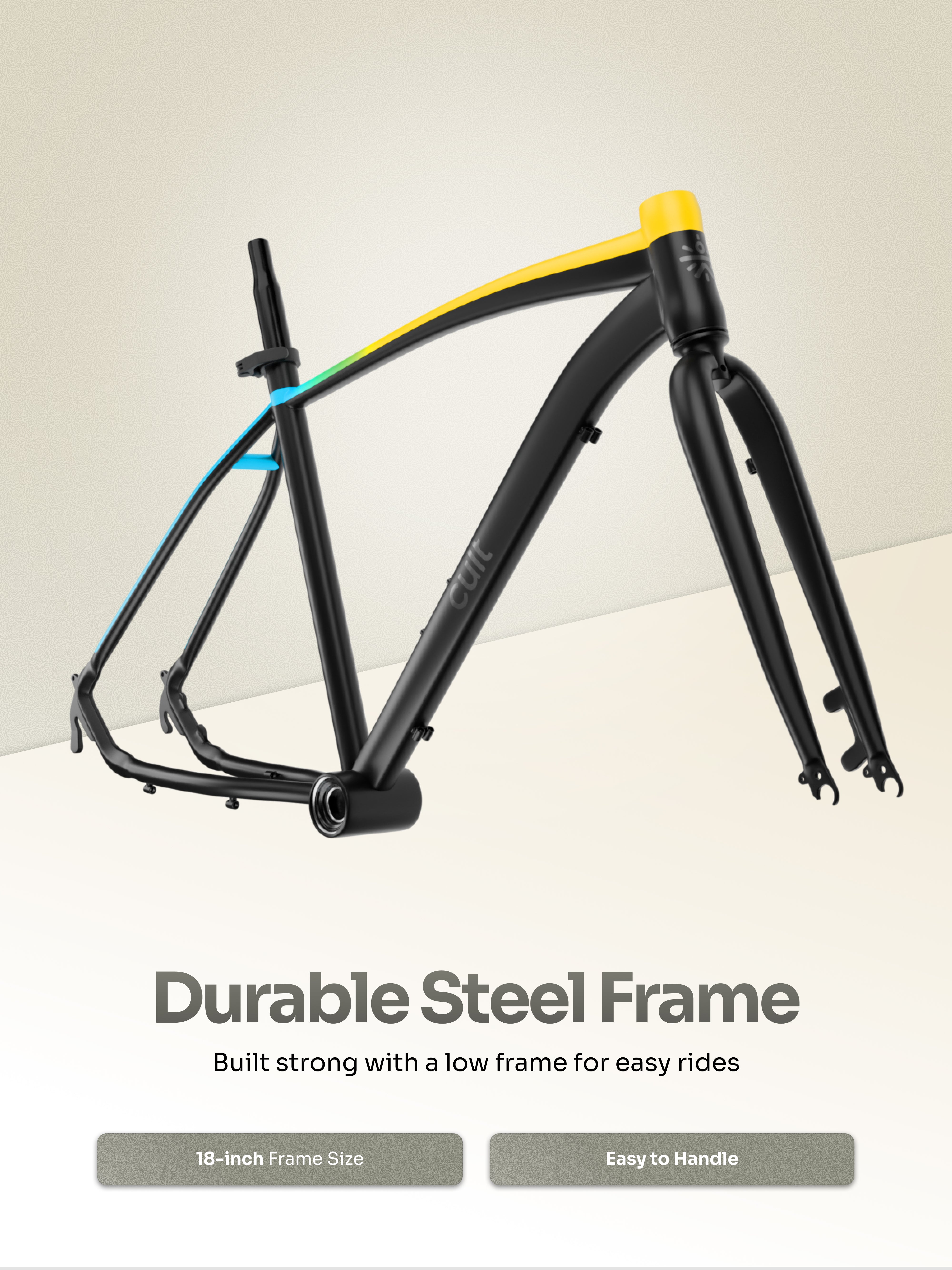 Cult Thrust 700C Road Cycle with 21 Speed Shimano Gears – Black