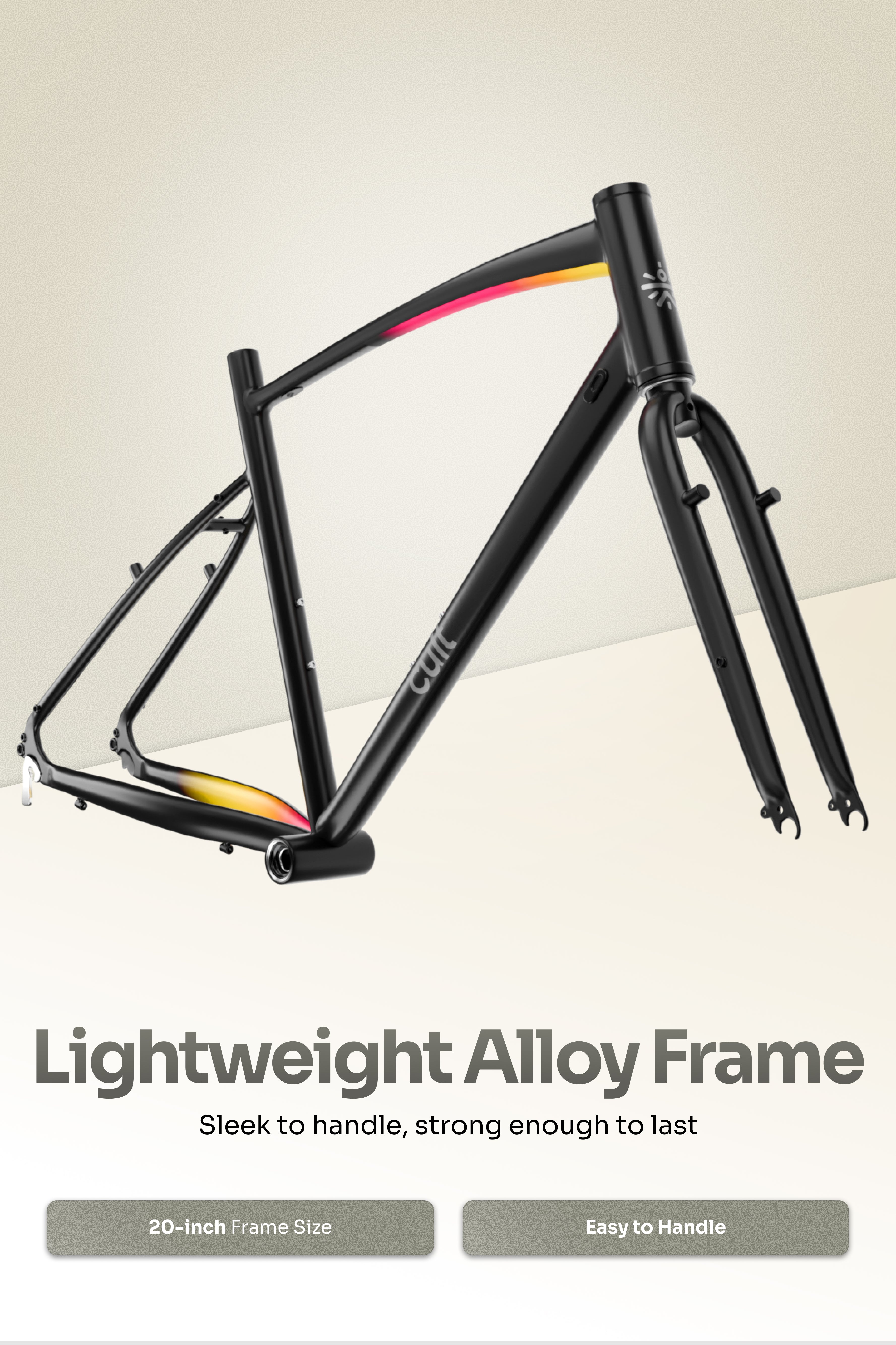 Cult Aero 700C 16 Speed Alloy Road Bike – Black