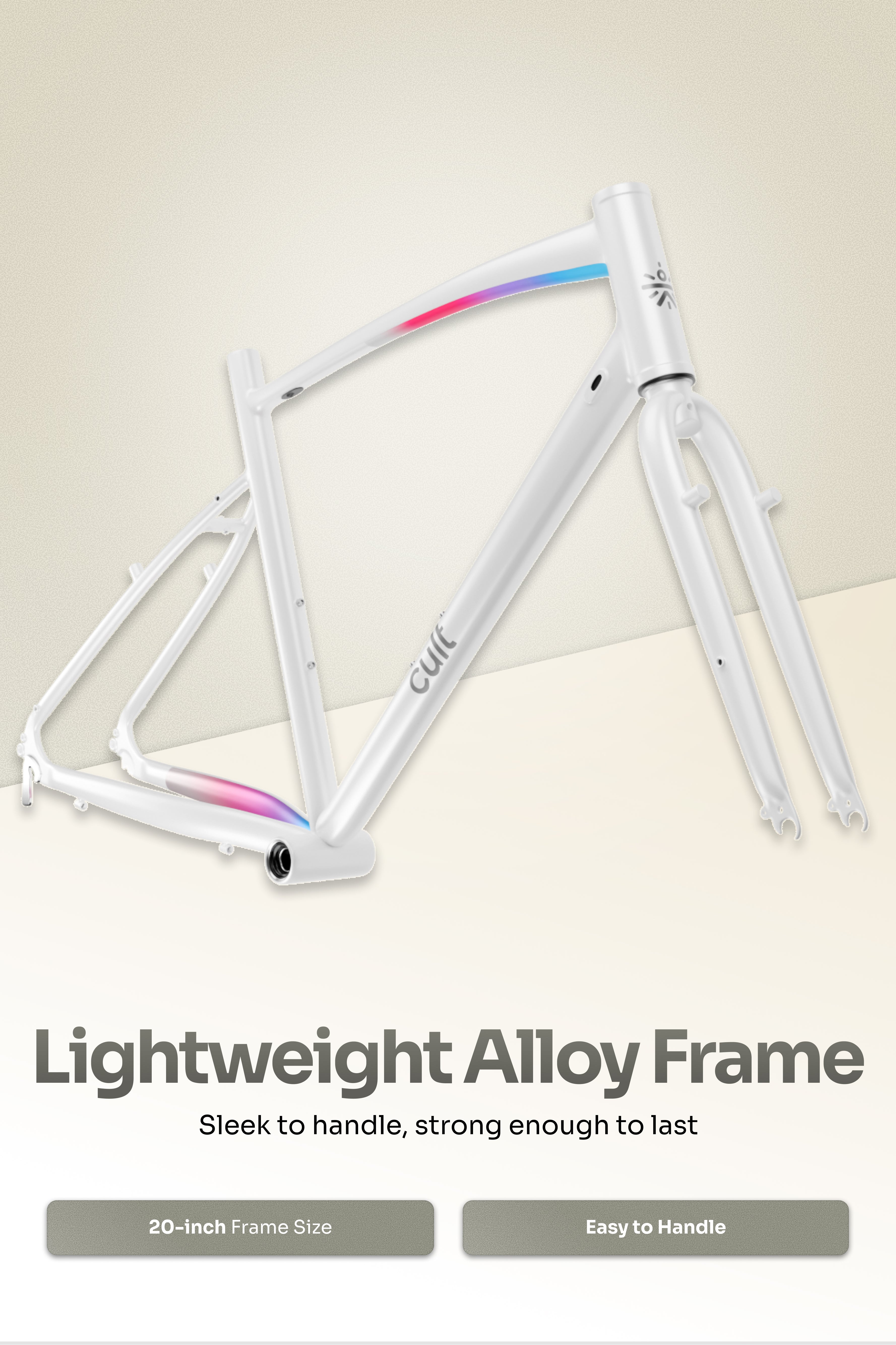 Cult Aero 700C 16 Speed Alloy Road Bike – White