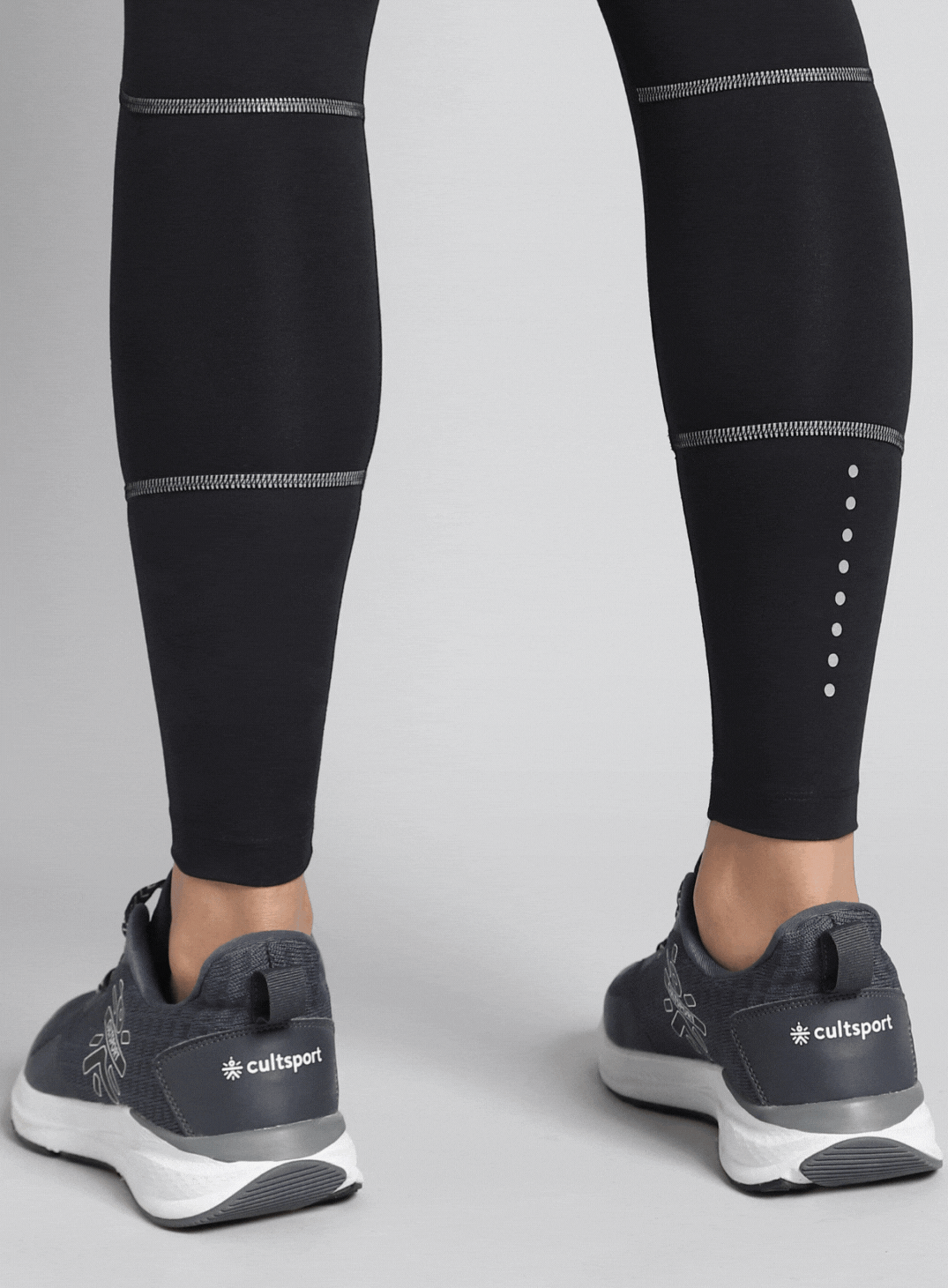 Women's Black Absolute Fit Solid Running Tights